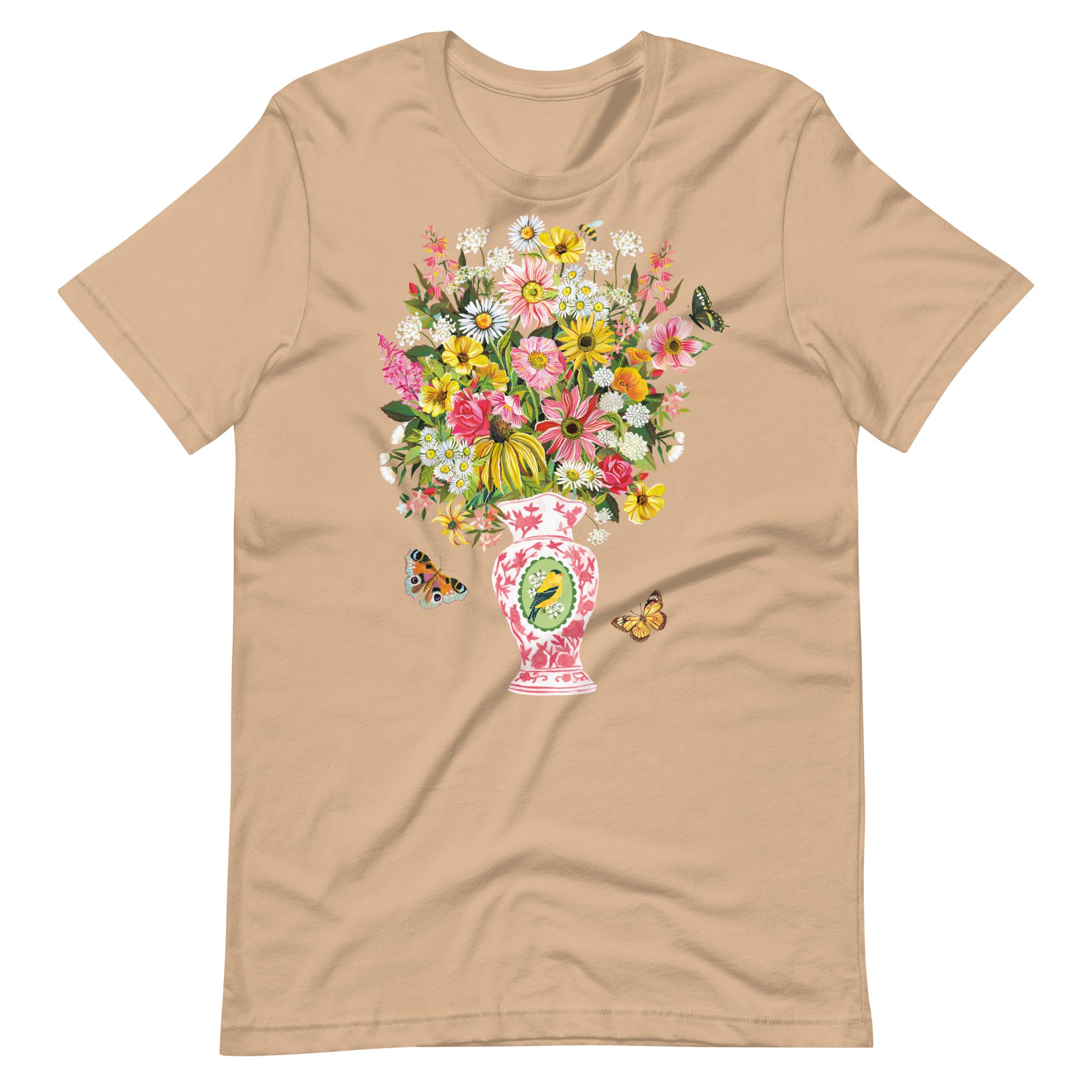 Bouquet T-shirt Tan