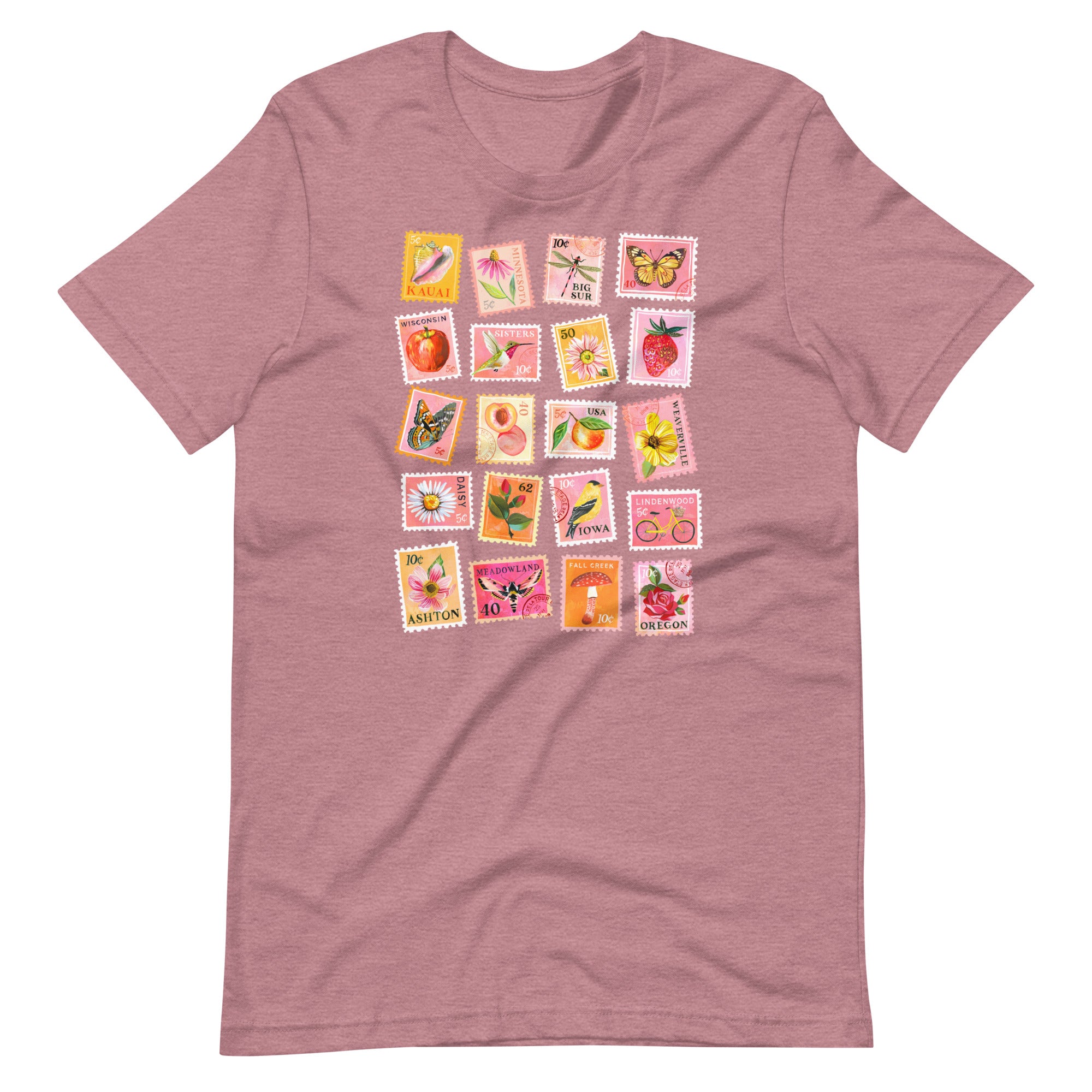 Stamp Collection T-shirt Heather Orchid