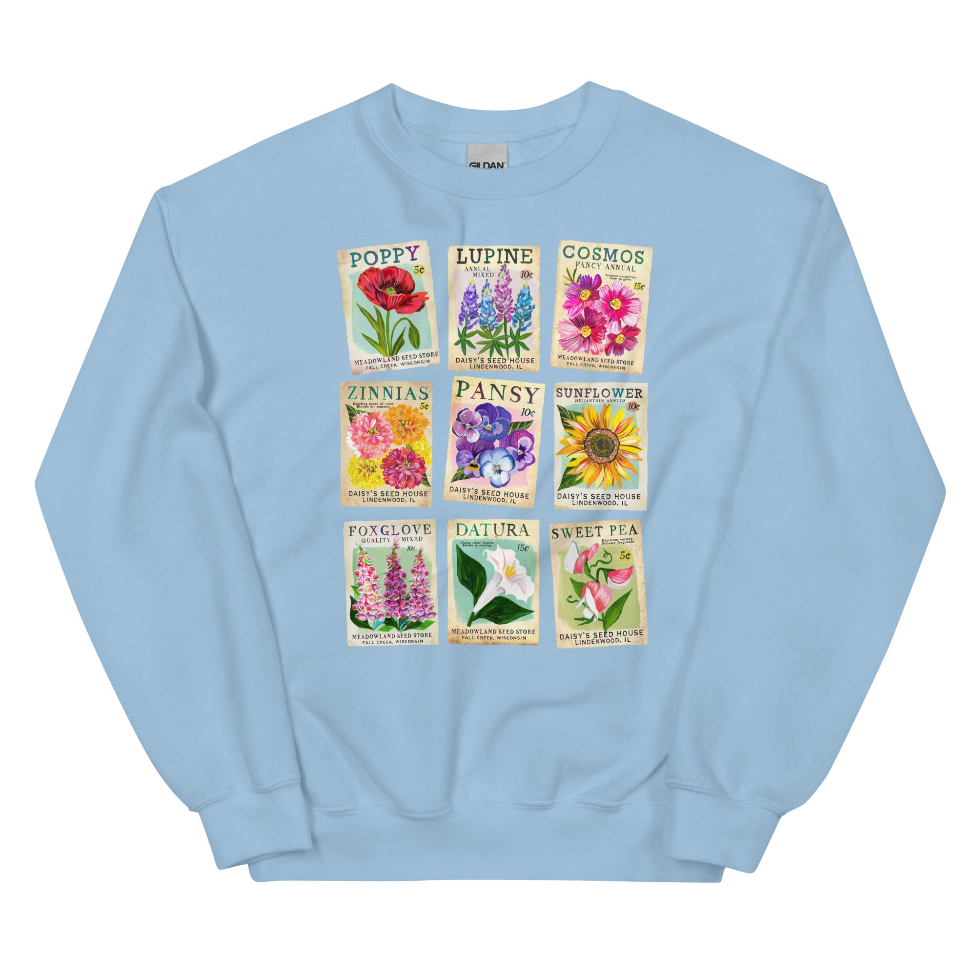 Seed Packet Sweatshirt Light Blue