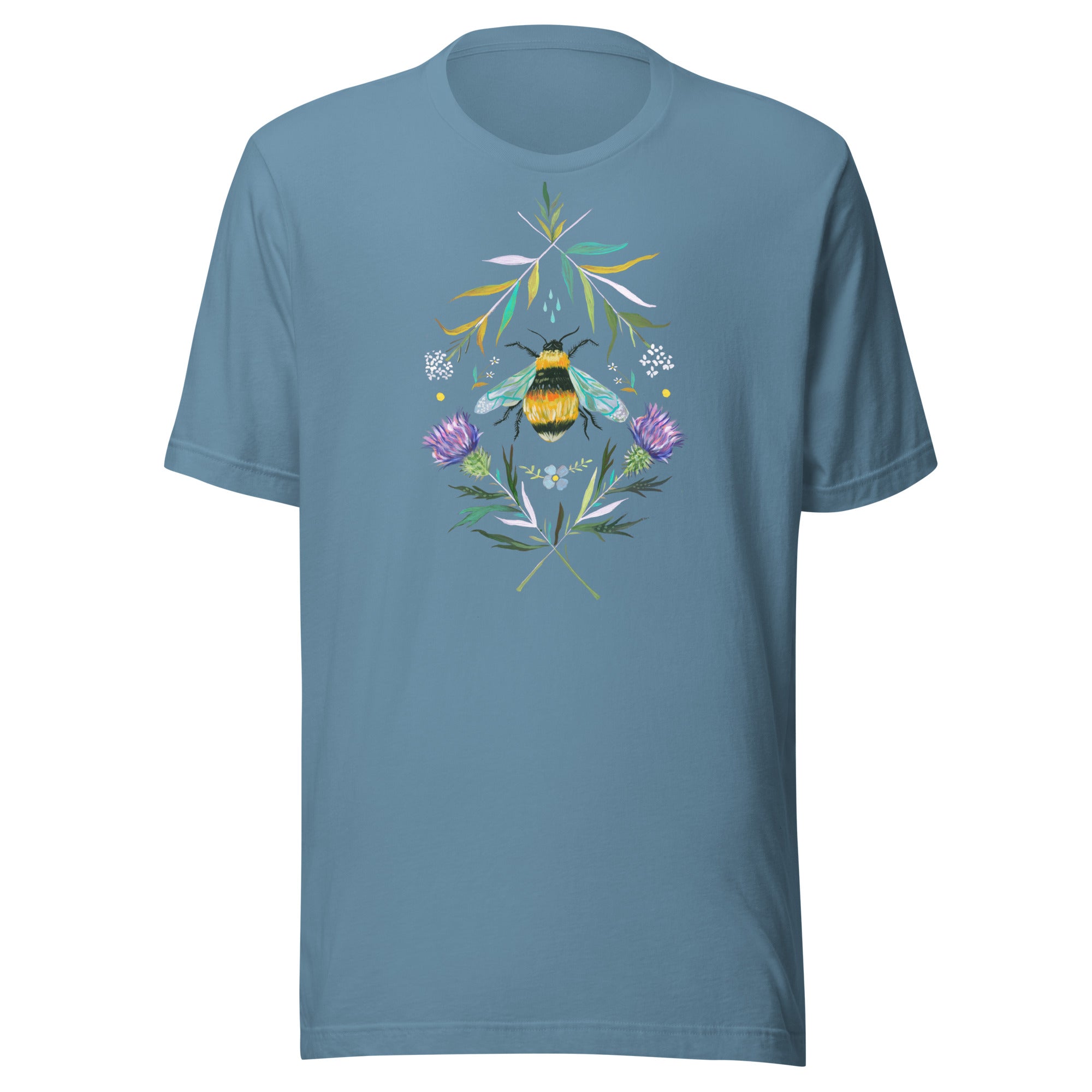 Bee Unisex T-Shirt Steel Blue