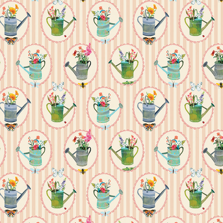 Watering Can Cameo Light Rose