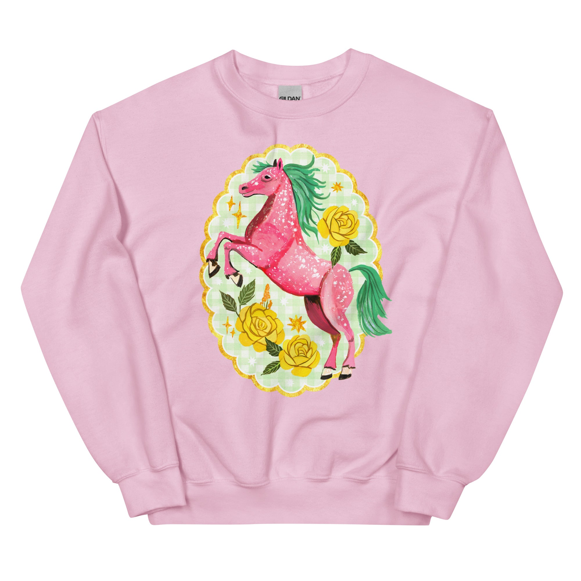 Sparkle Pony Sweatshirt Light Pink