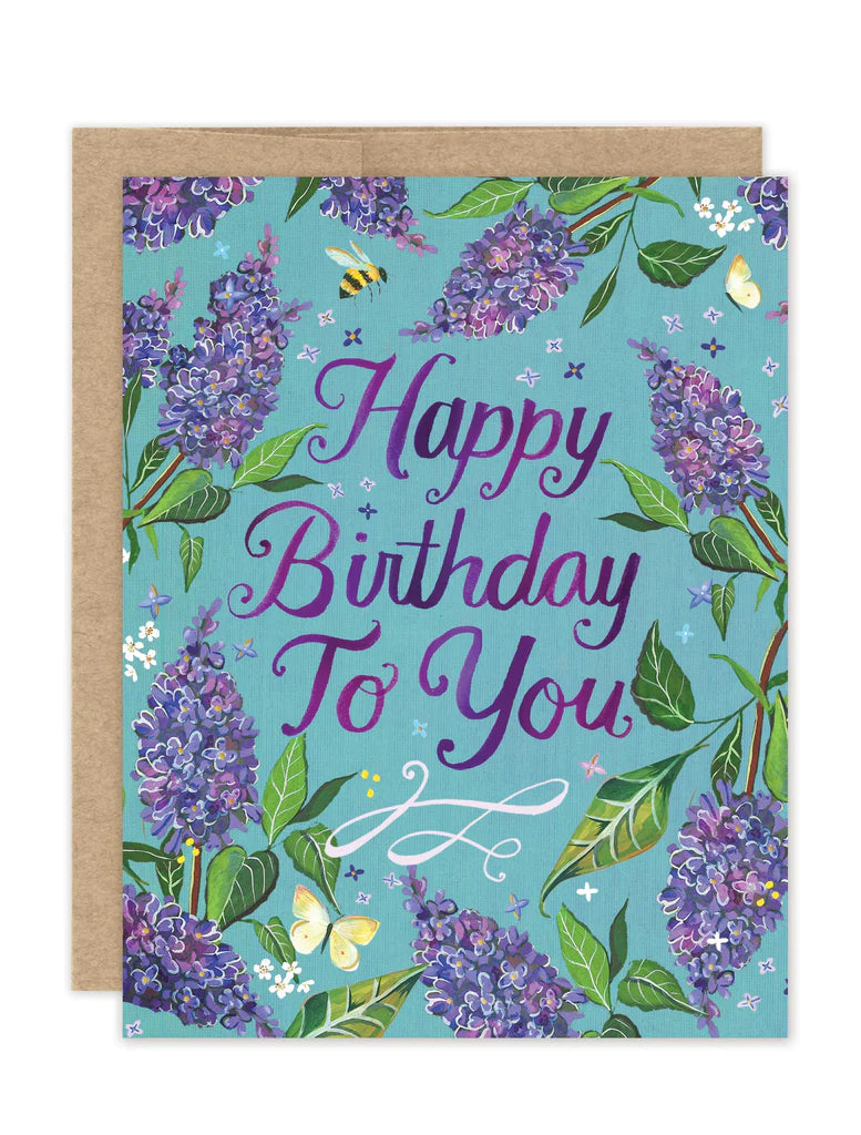 Lilacs - Luxe Birthday Card