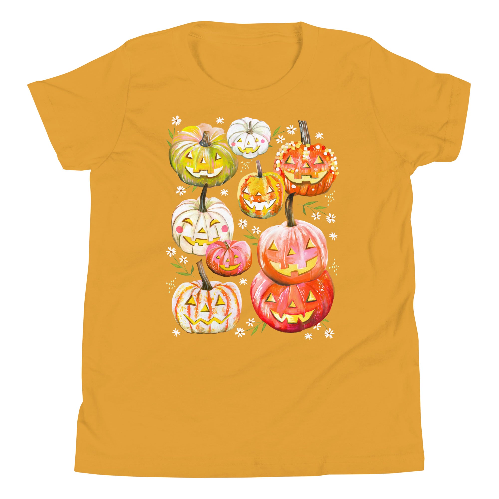Kids Jack-O-Lantern T-Shirt Mustard
