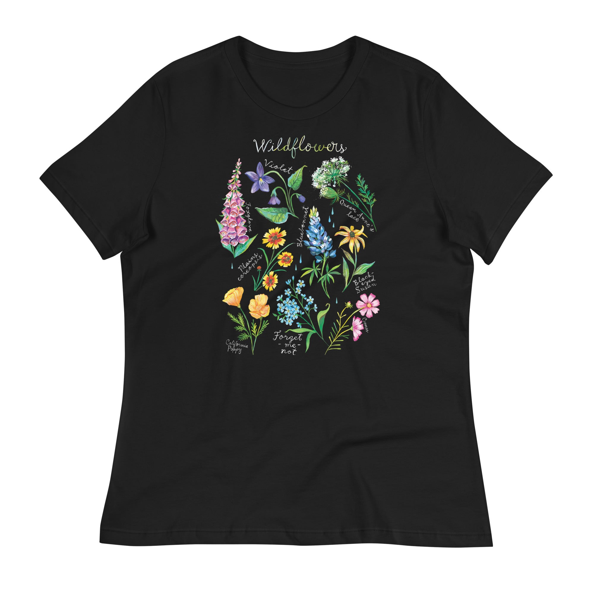 Wildflowers Women's T-Shirt Black
