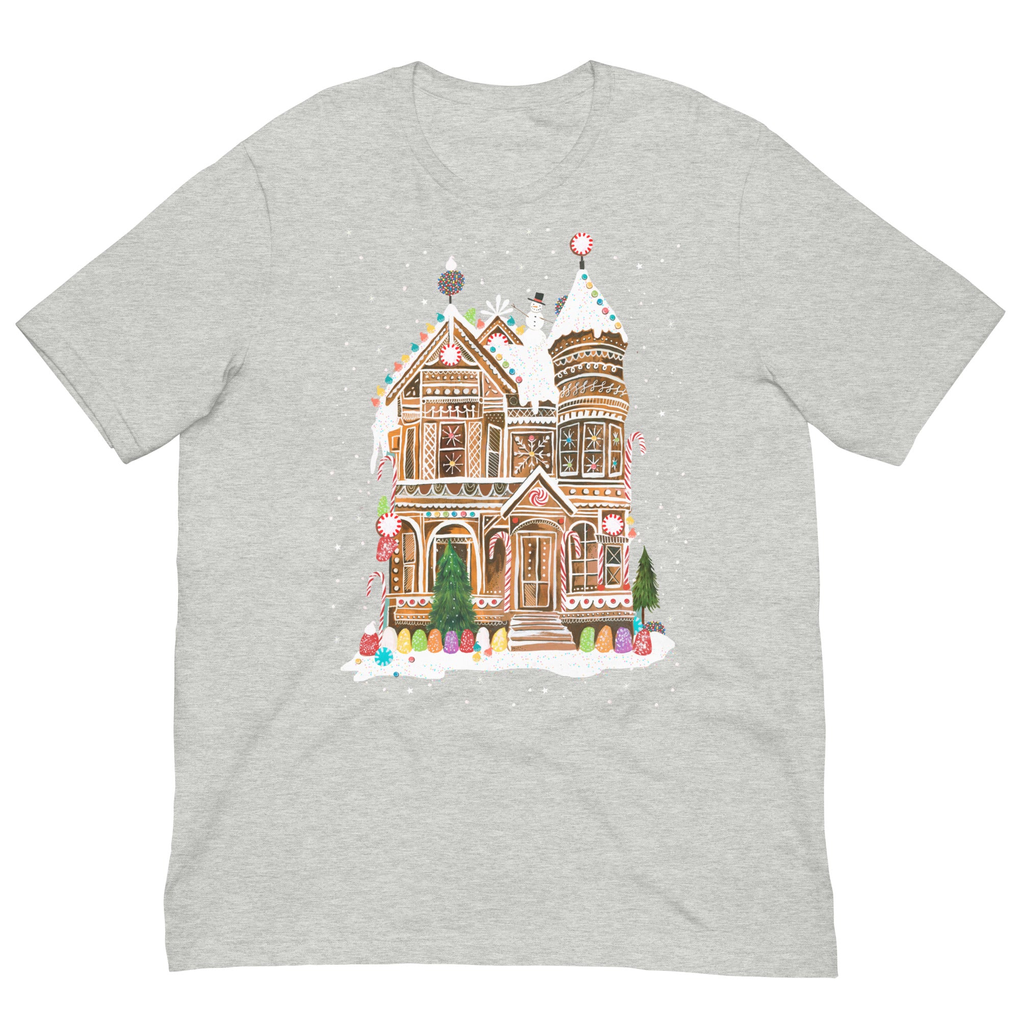 Gingerbread House T-Shirt Athletic Heather
