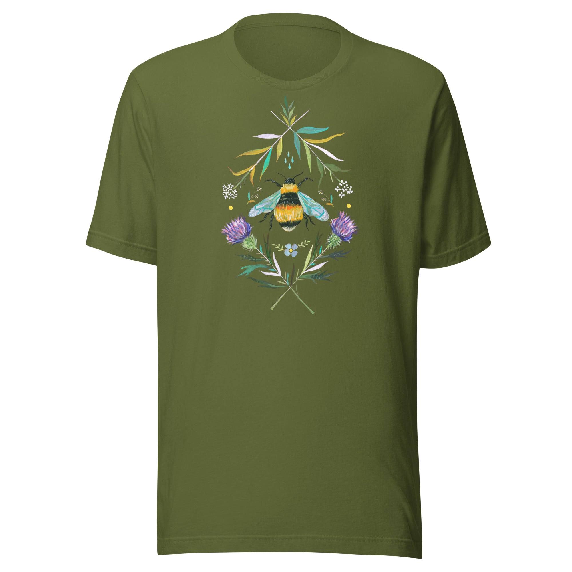 Bee Unisex T-Shirt Olive