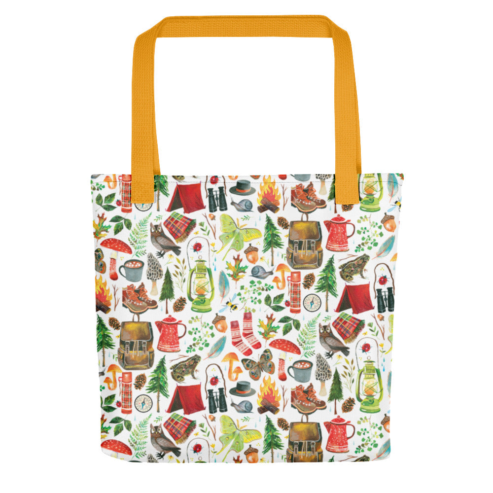 Camping Tote Bag Yellow