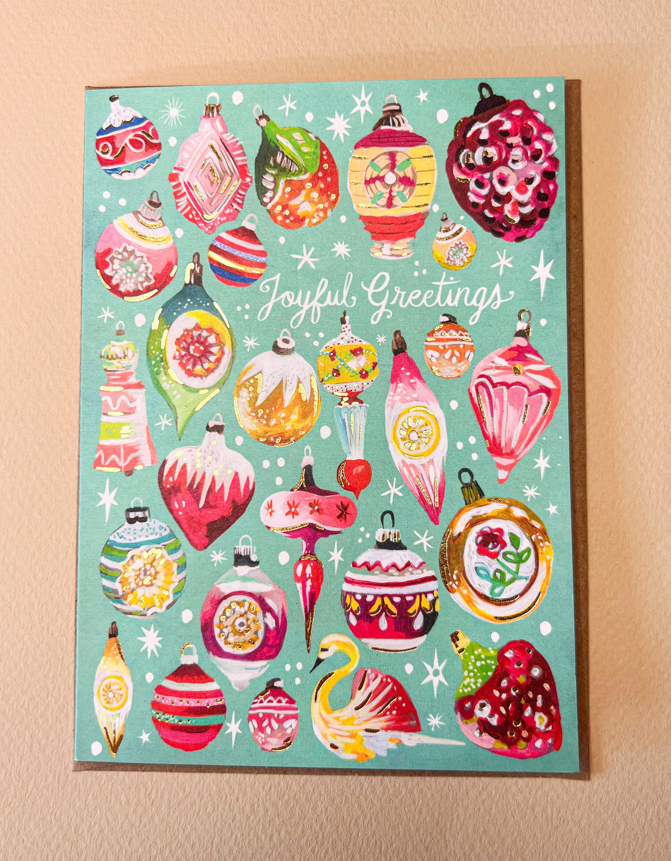 Vintage Ornaments Holiday Card