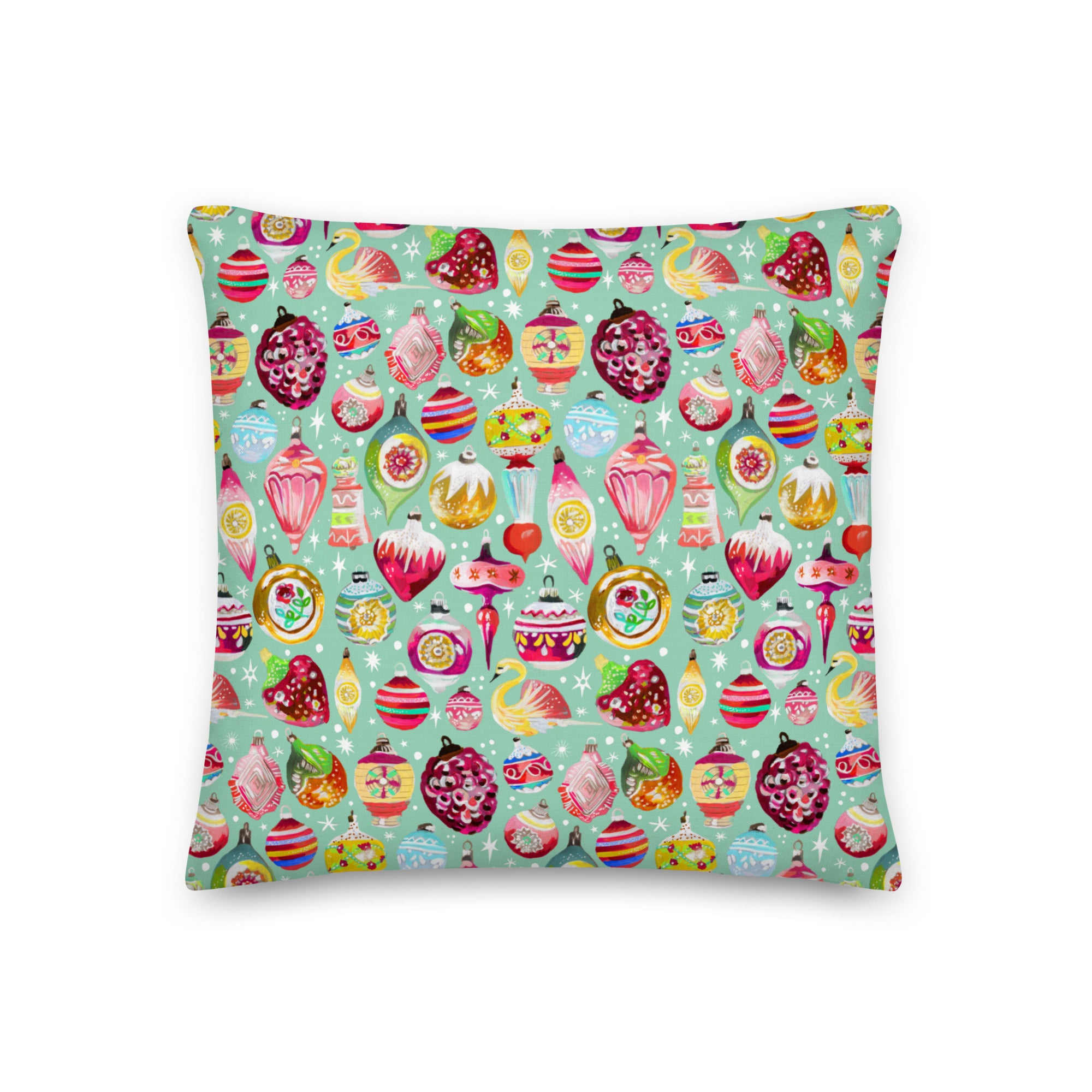 Vintage Ornaments Pillow Default Title
