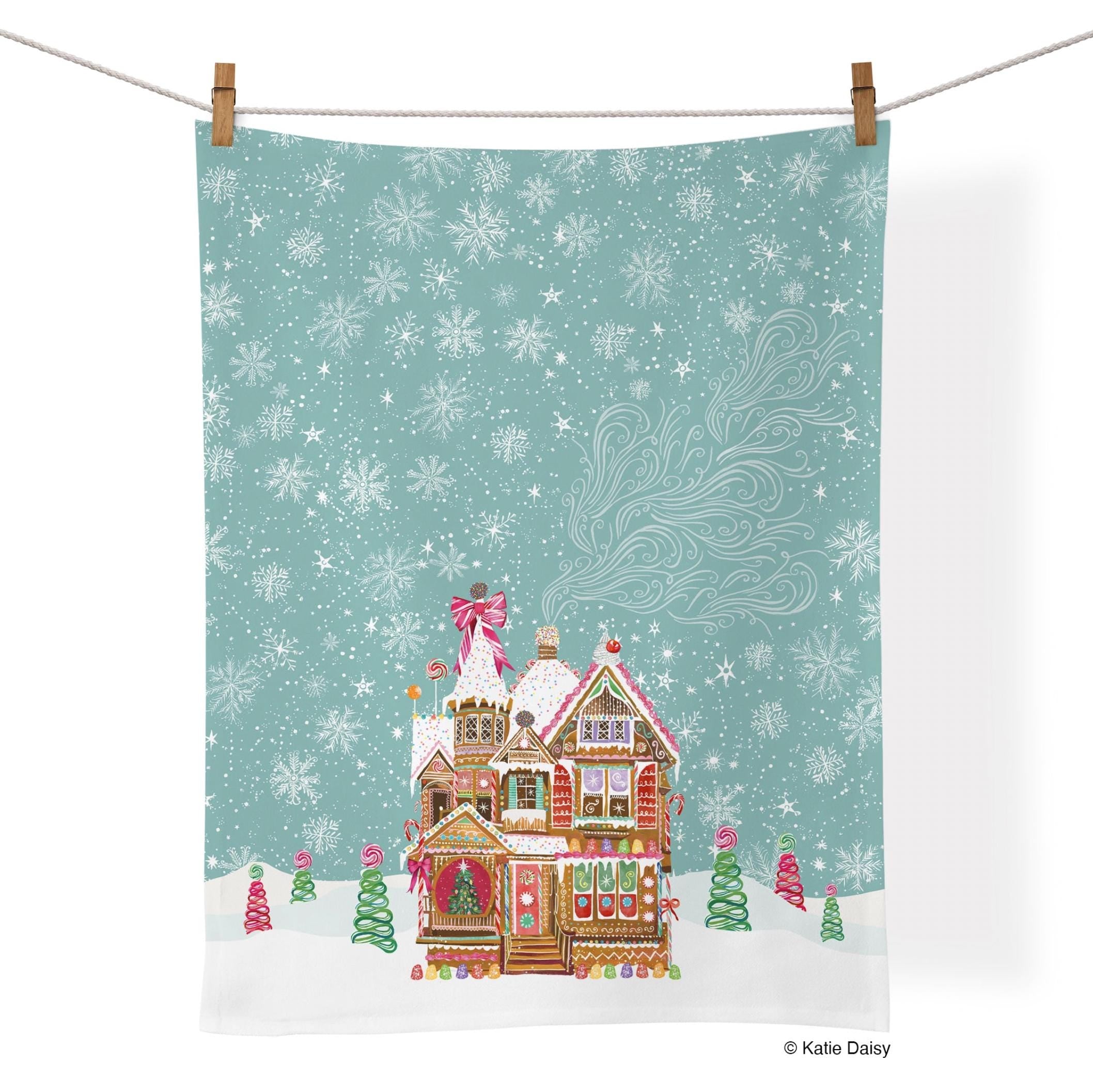 Gingerbread House Tea Towel