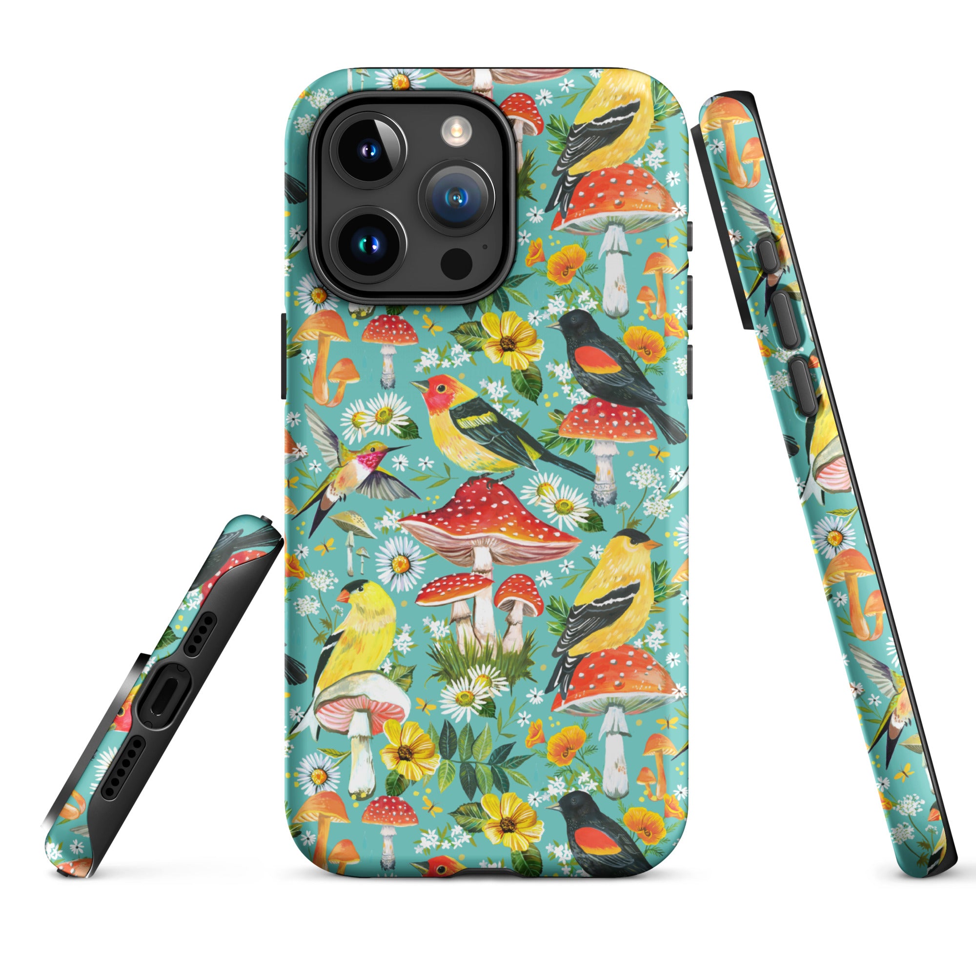 Birds and Mushrooms Tough Case for iPhone® iPhone 15 Pro Max