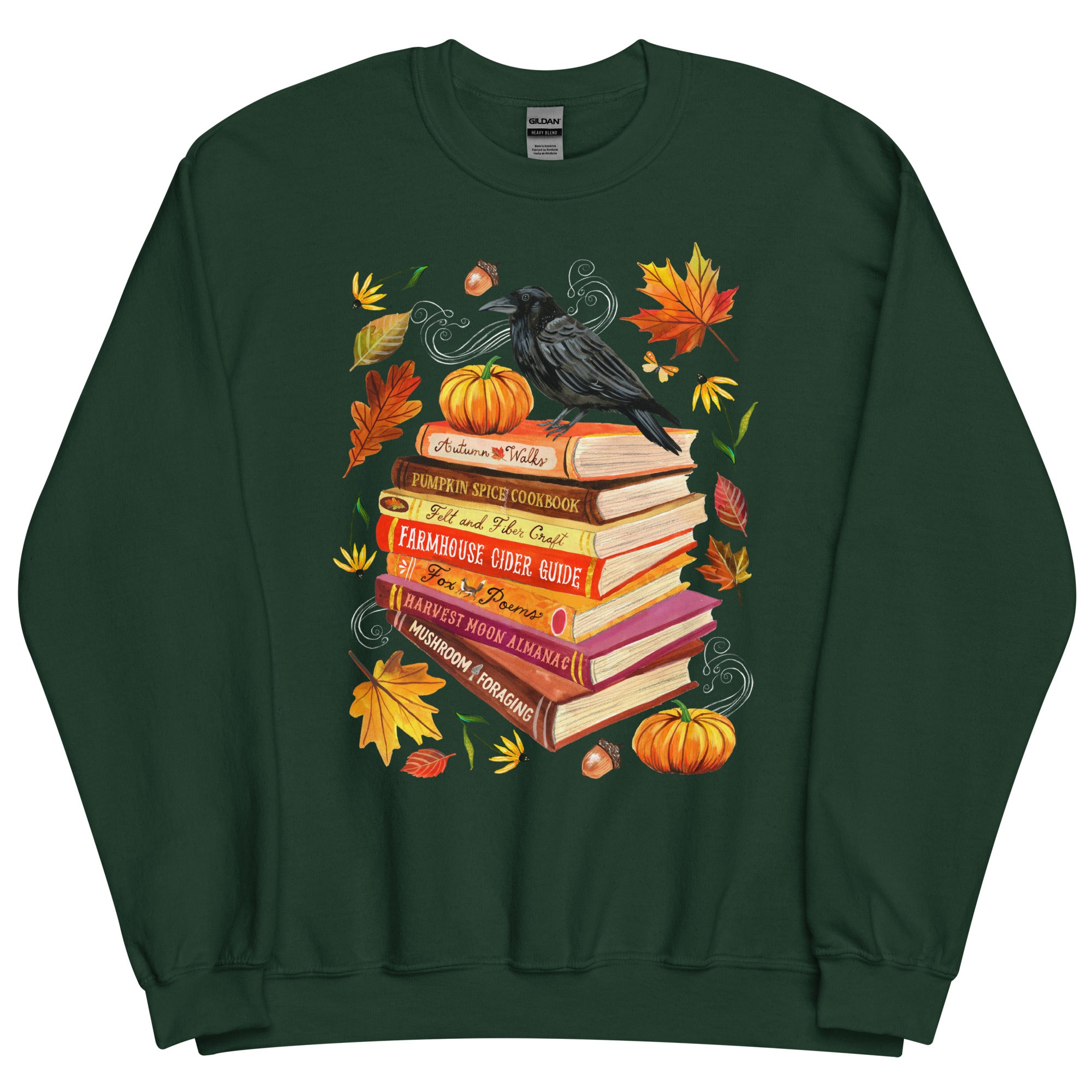 Autumn Library Sweatshirt Forest Green