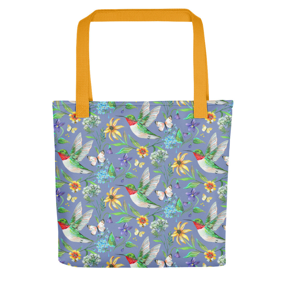 Hummingbird Tote Bag Yellow