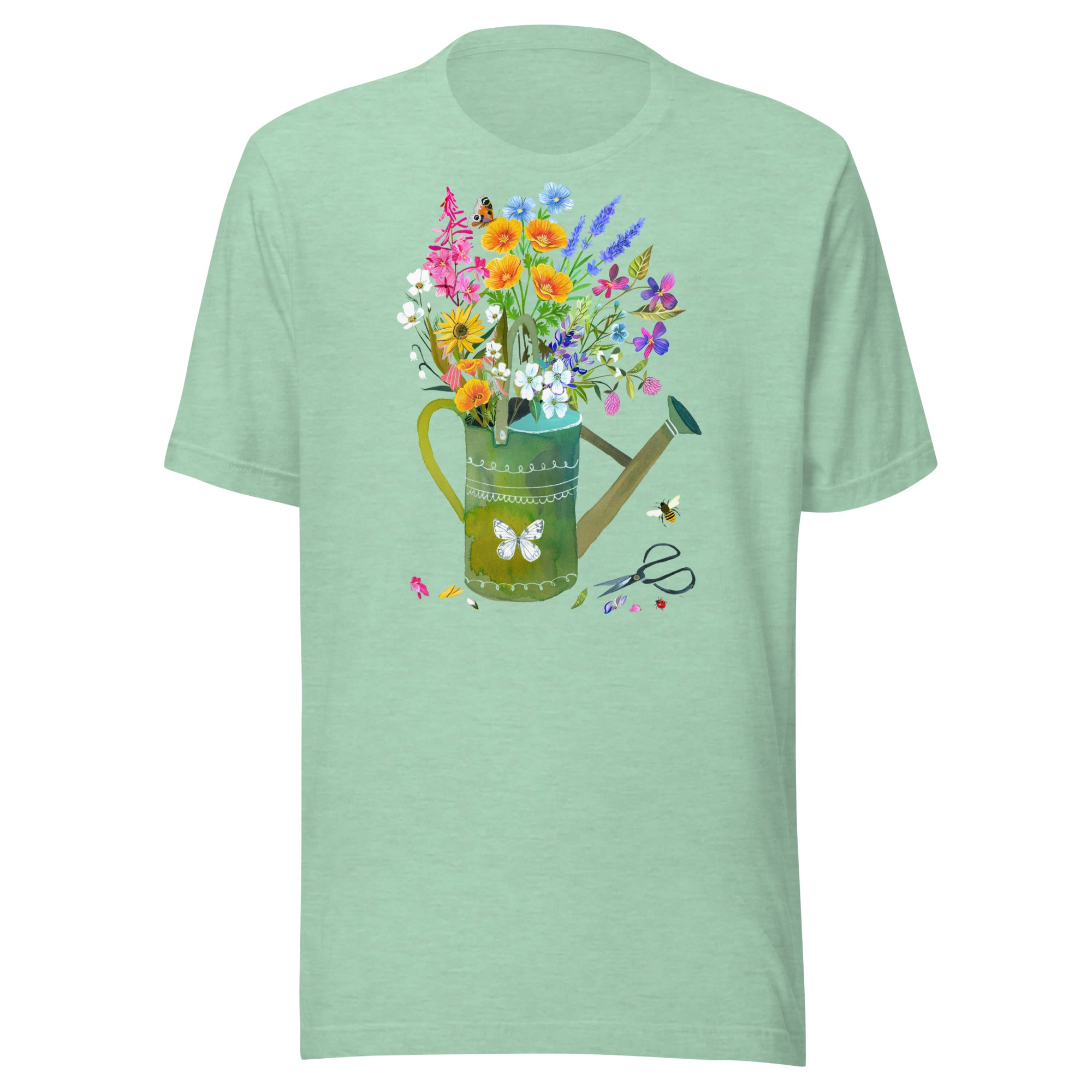 Watering Can T-Shirt Heather Prism Mint