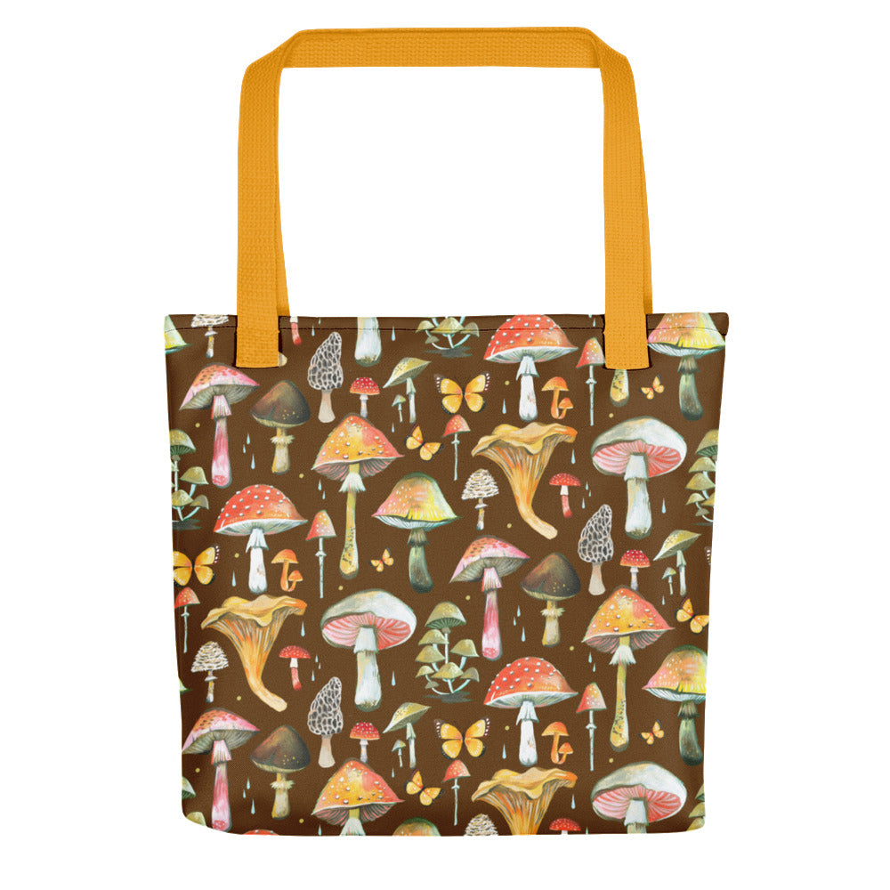 Mushroom Tote Bag Yellow