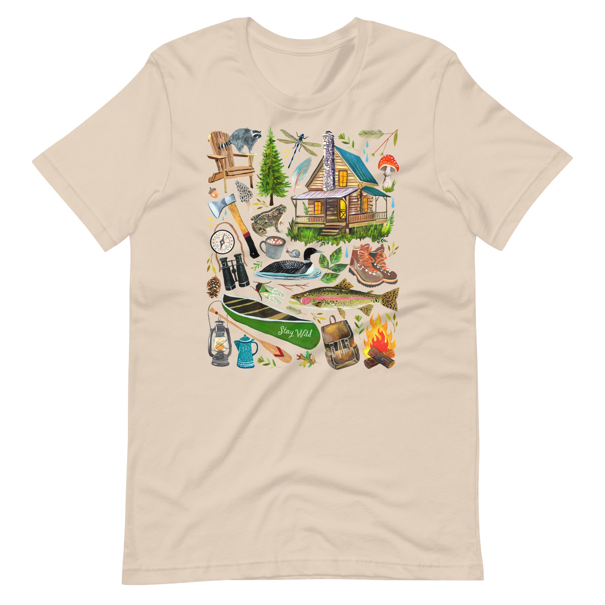 Lake Life T-Shirt Soft Cream XS