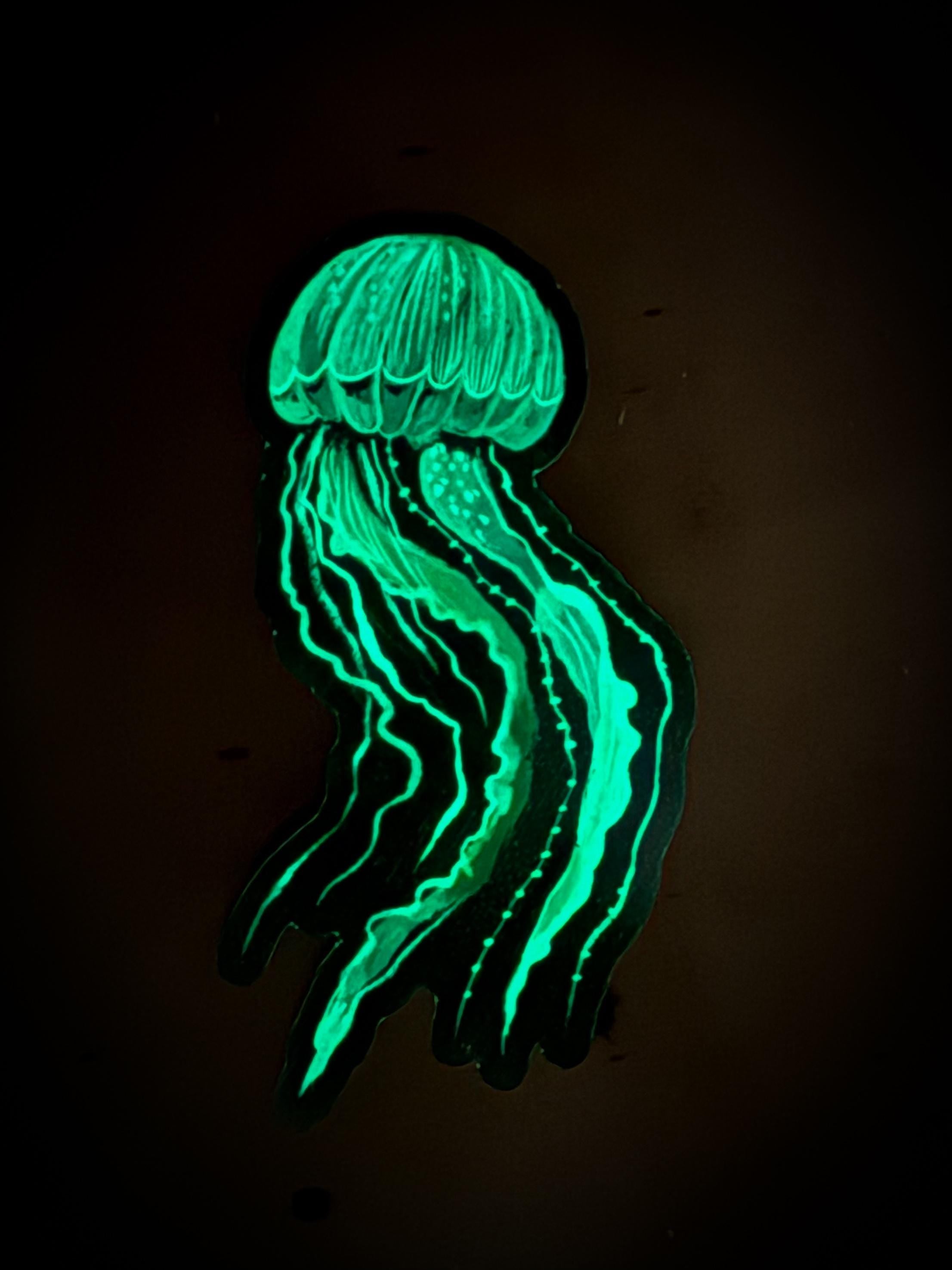 Bioluminescent Jellyfish - Glow in The Dark Sticker