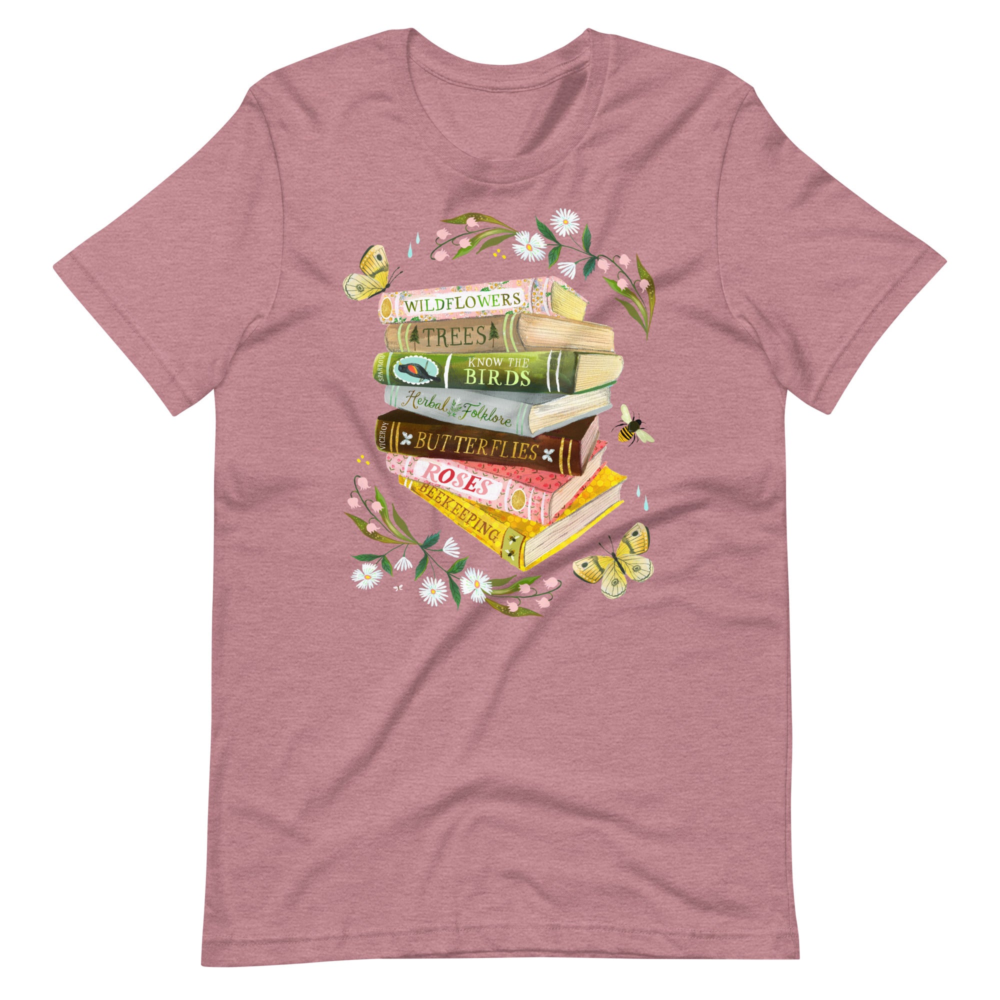 Books T-shirt Heather Orchid