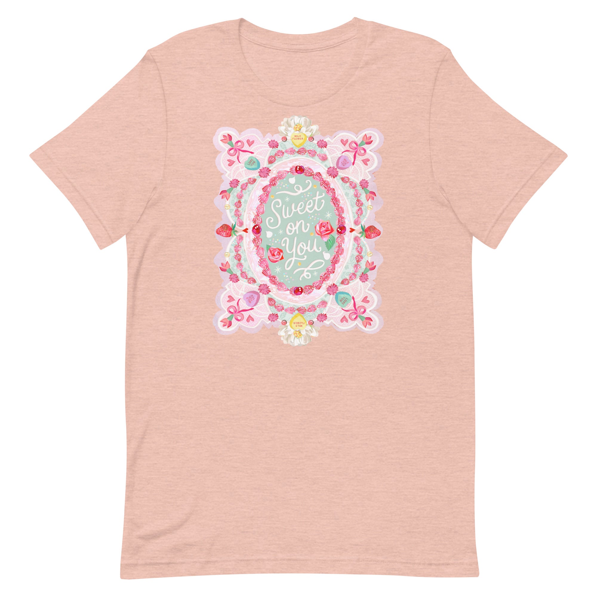 Sweet On You T-Shirt Heather Prism Peach