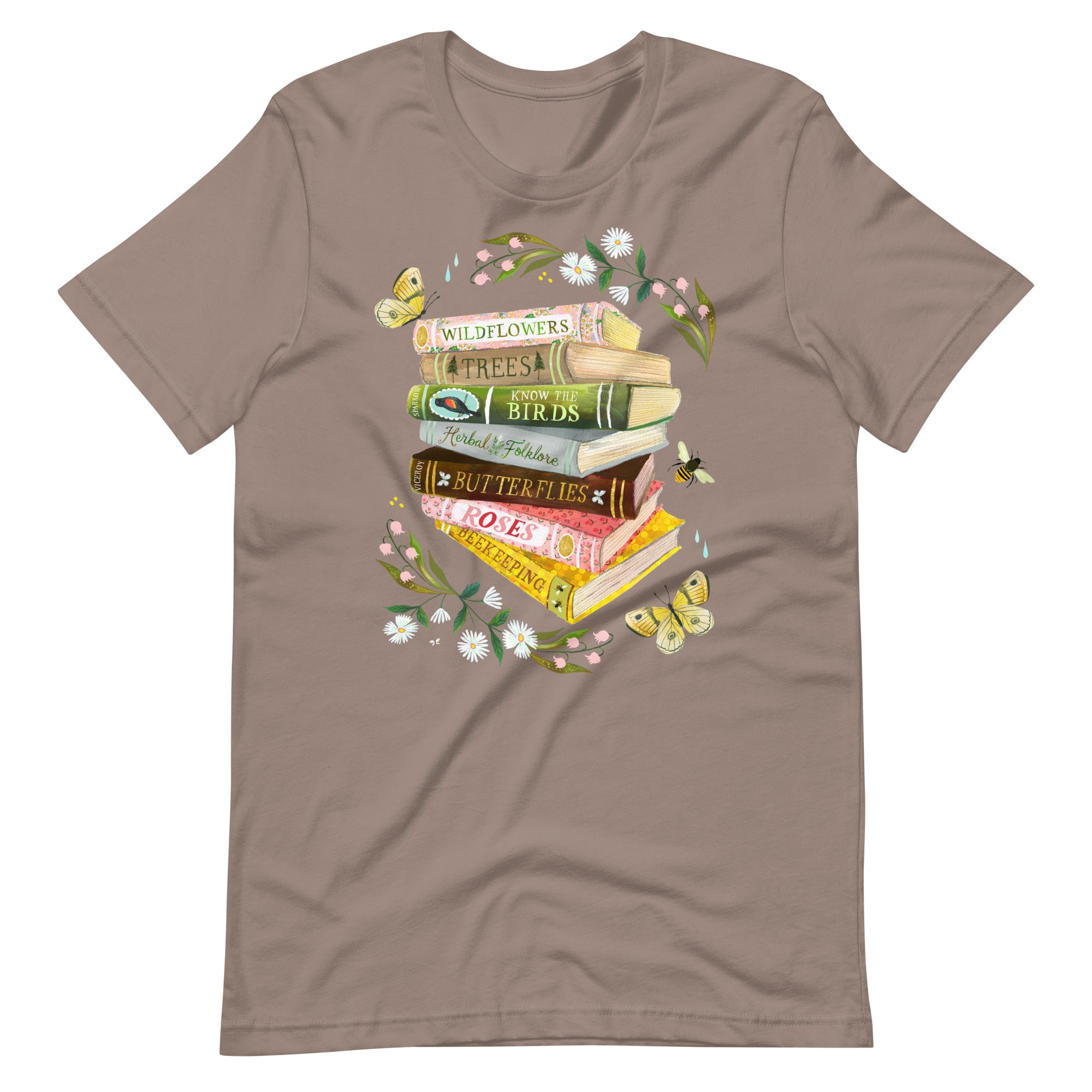Books T-shirt Pebble