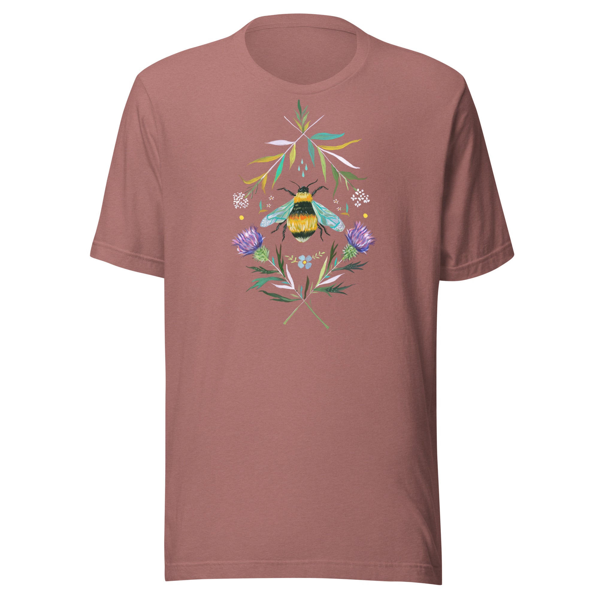 Bee Unisex T-Shirt Heather Mauve