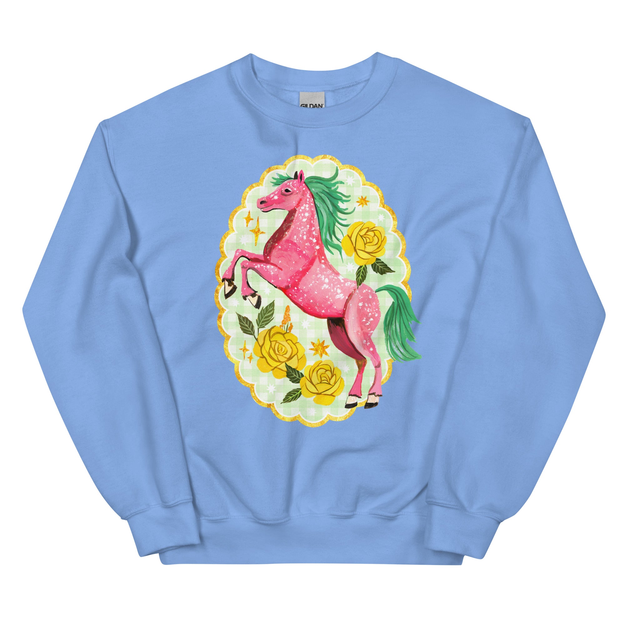 Sparkle Pony Sweatshirt Carolina Blue
