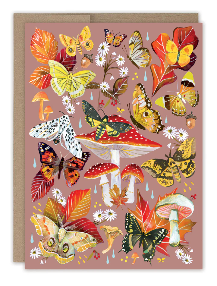 Autumn Flutter - Birthday Card