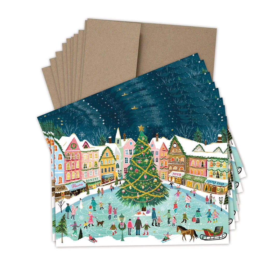 Christmas Town Boxed Holiday Cards Set
