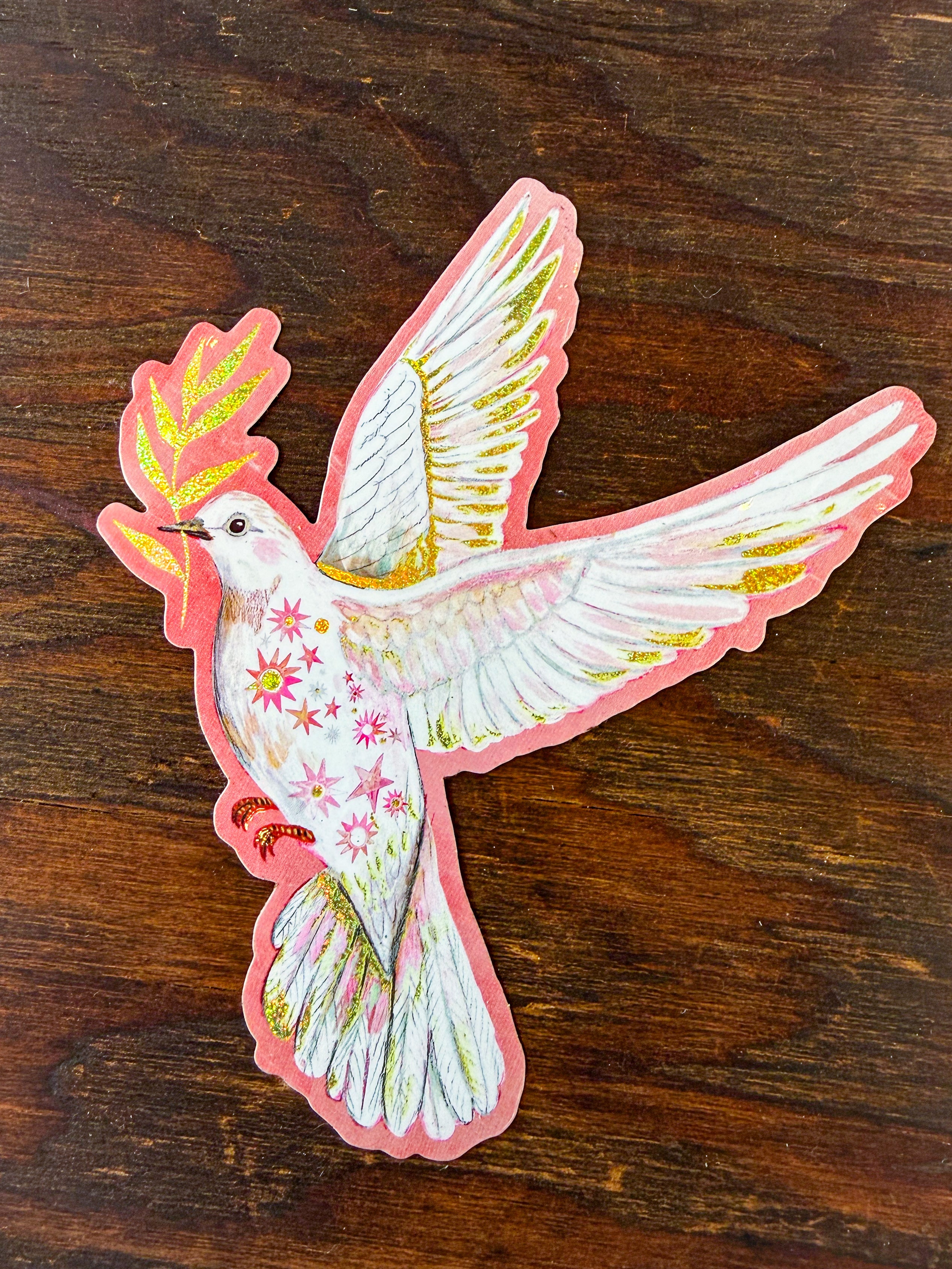 Dove - Glitter Sticker