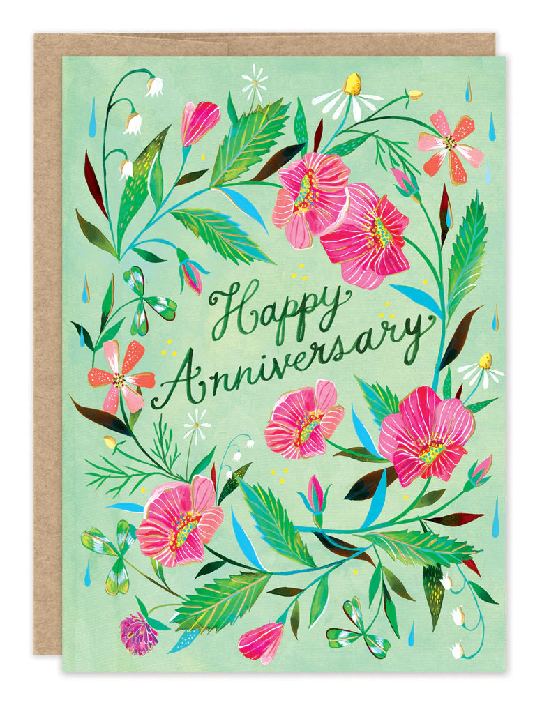 Romantic Florals Anniversary Card