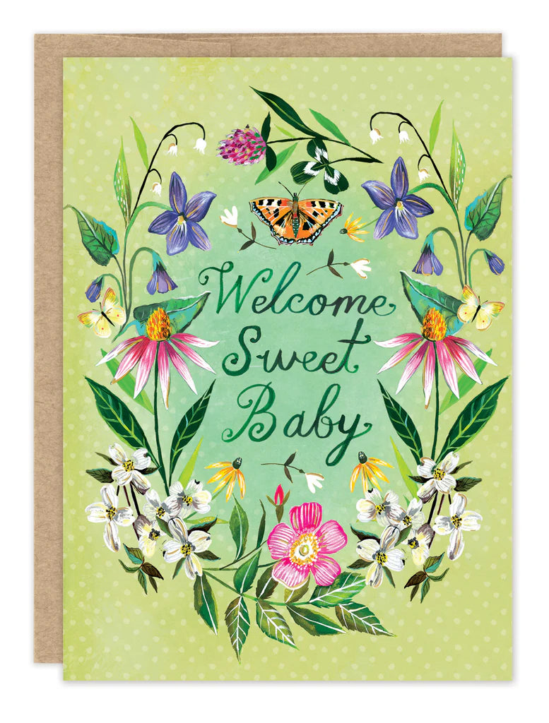 Garden Welcome Sweet Baby Card