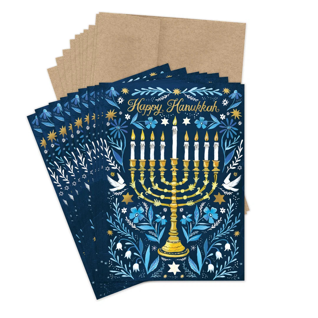 Menorah Happy Hanukkah Card Set