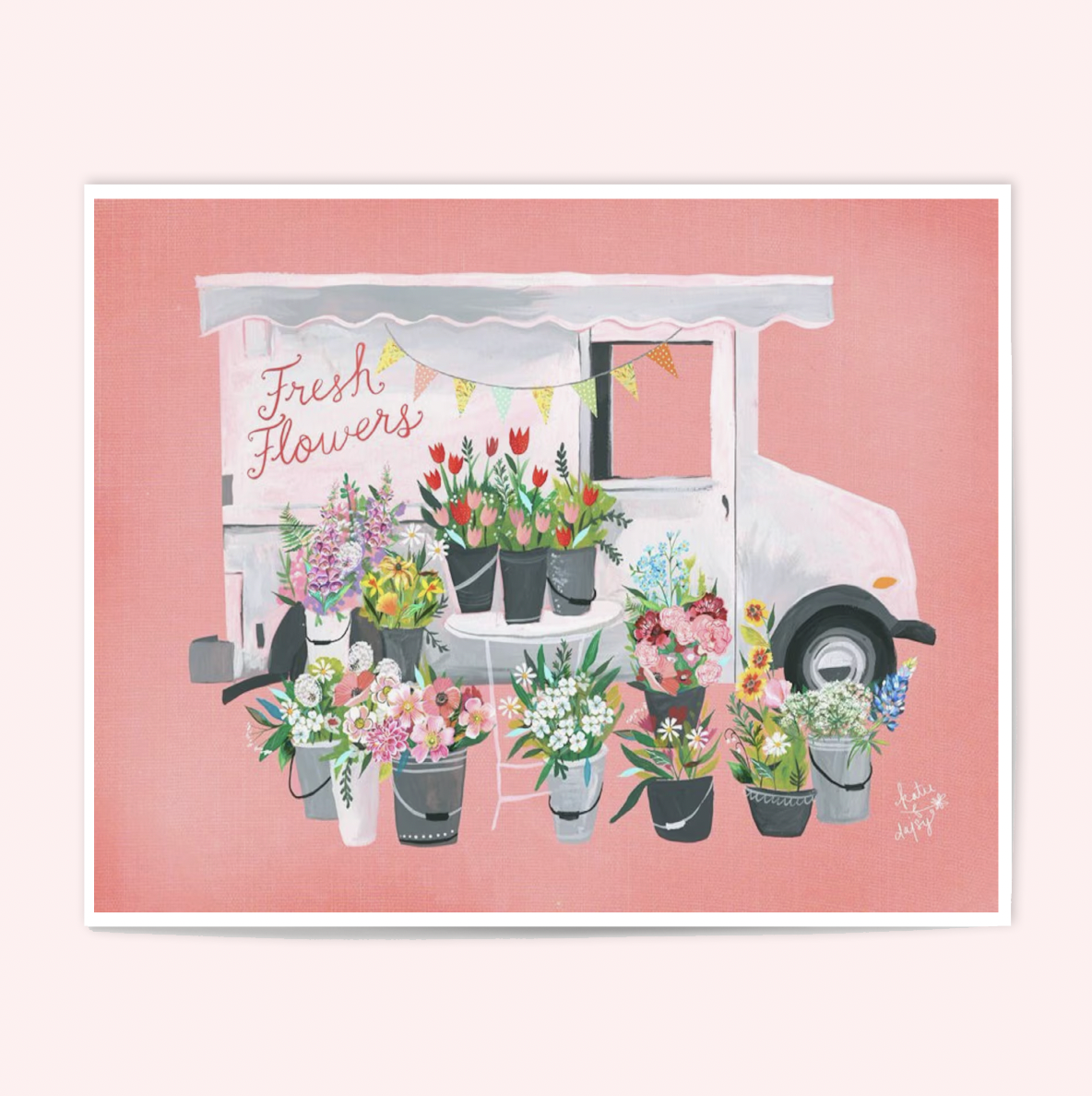 Flower Truck Art Print