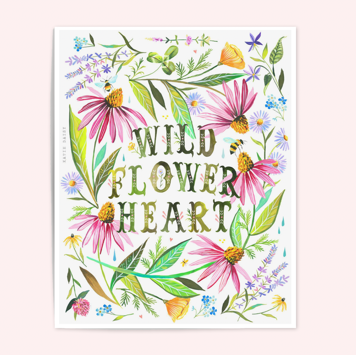 Wildflower Heart Art Print
