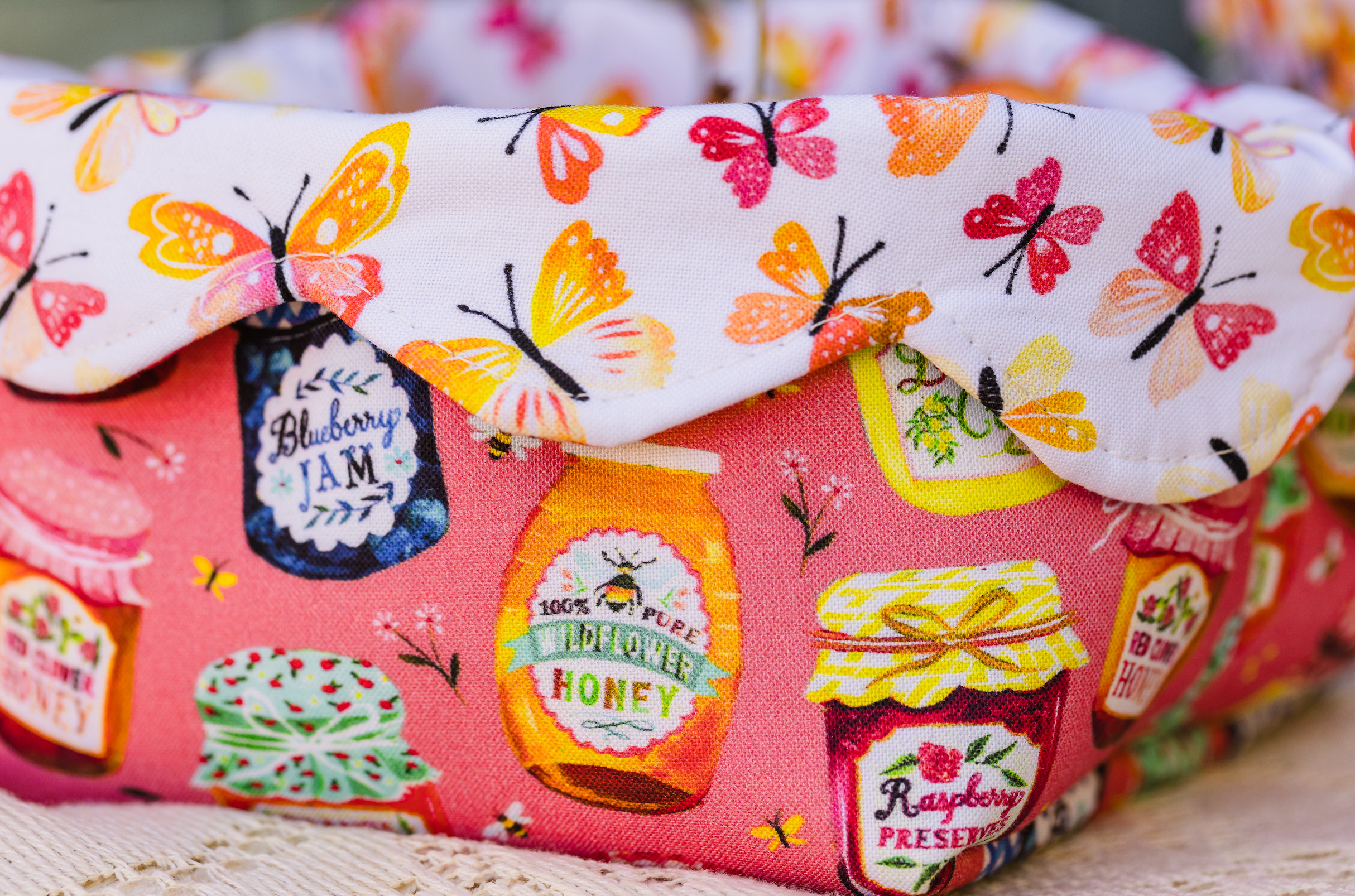 Jam Jars Peach Jam Fabric