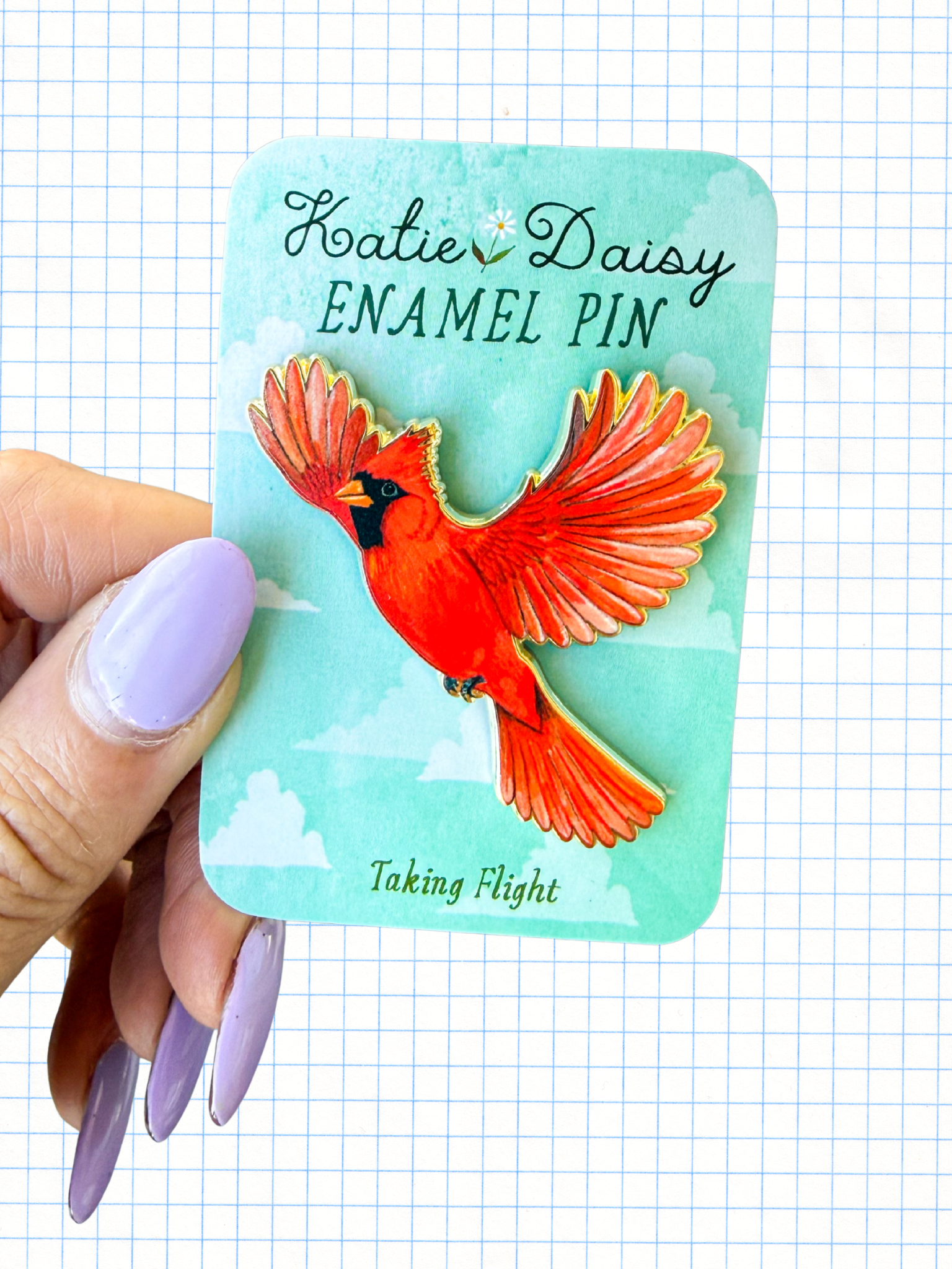 Cardinal Enamel Pin