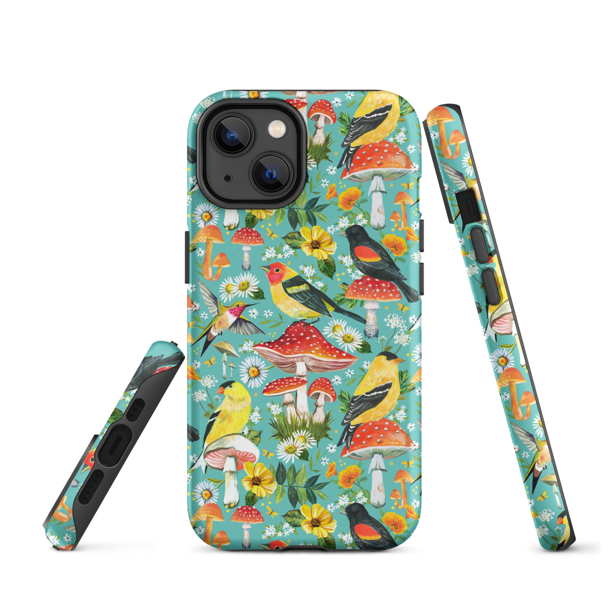 Birds and Mushrooms Tough Case for iPhone® iPhone 14
