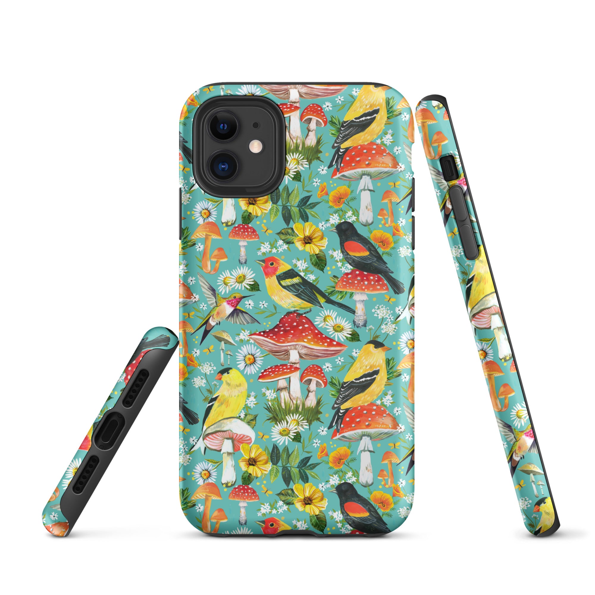 Birds and Mushrooms Tough Case for iPhone® iPhone 11
