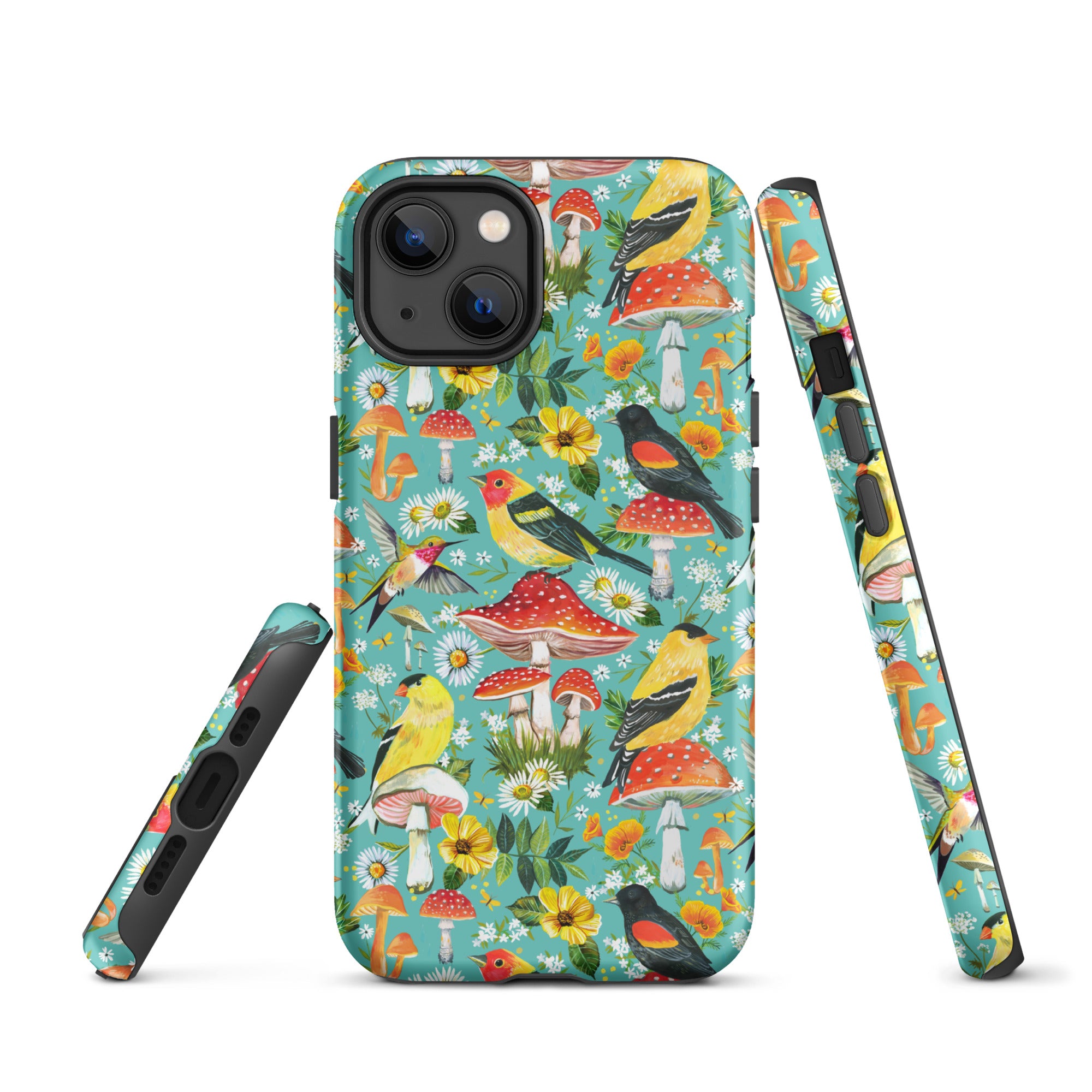 Birds and Mushrooms Tough Case for iPhone® iPhone 13
