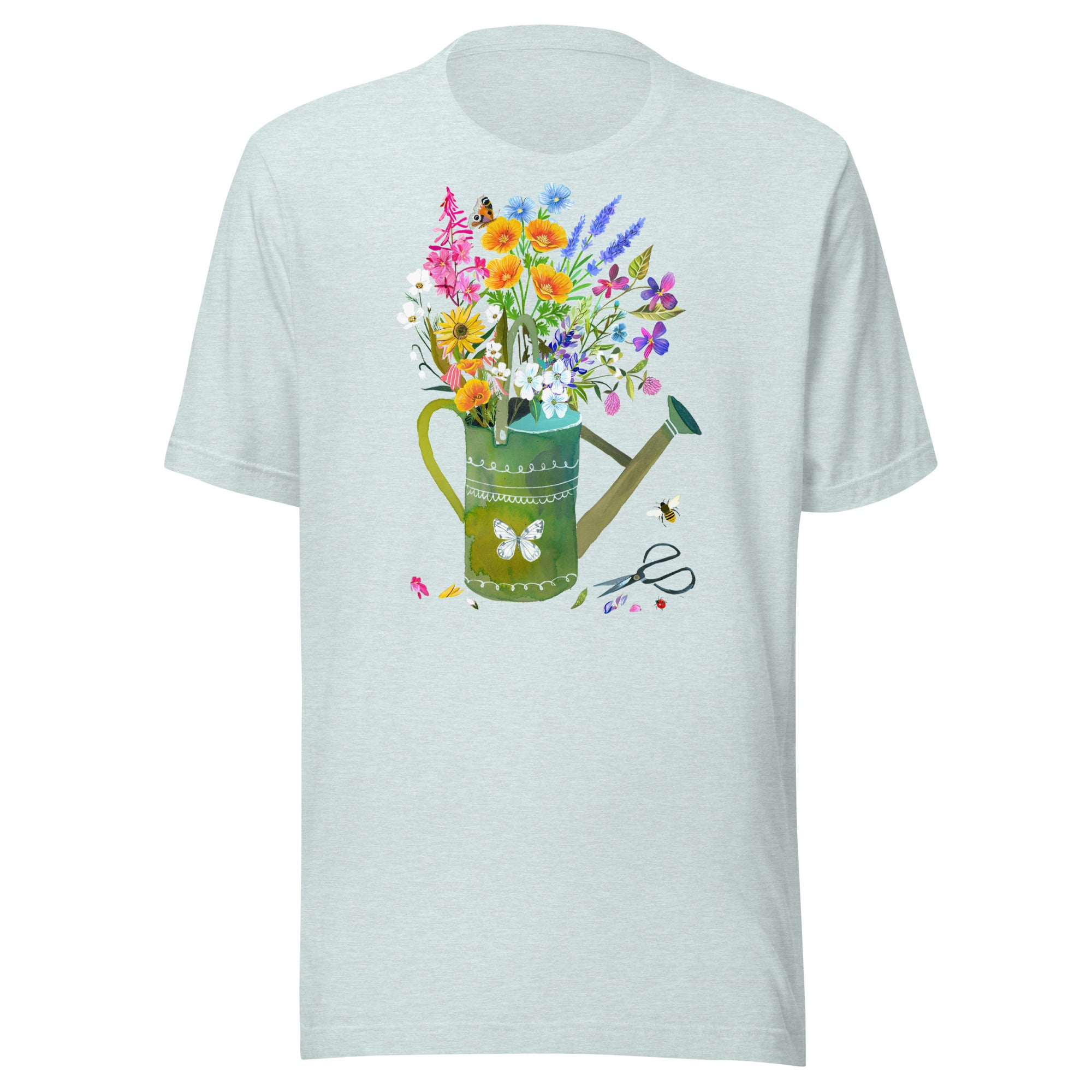 Watering Can T-Shirt Heather Prism Ice Blue