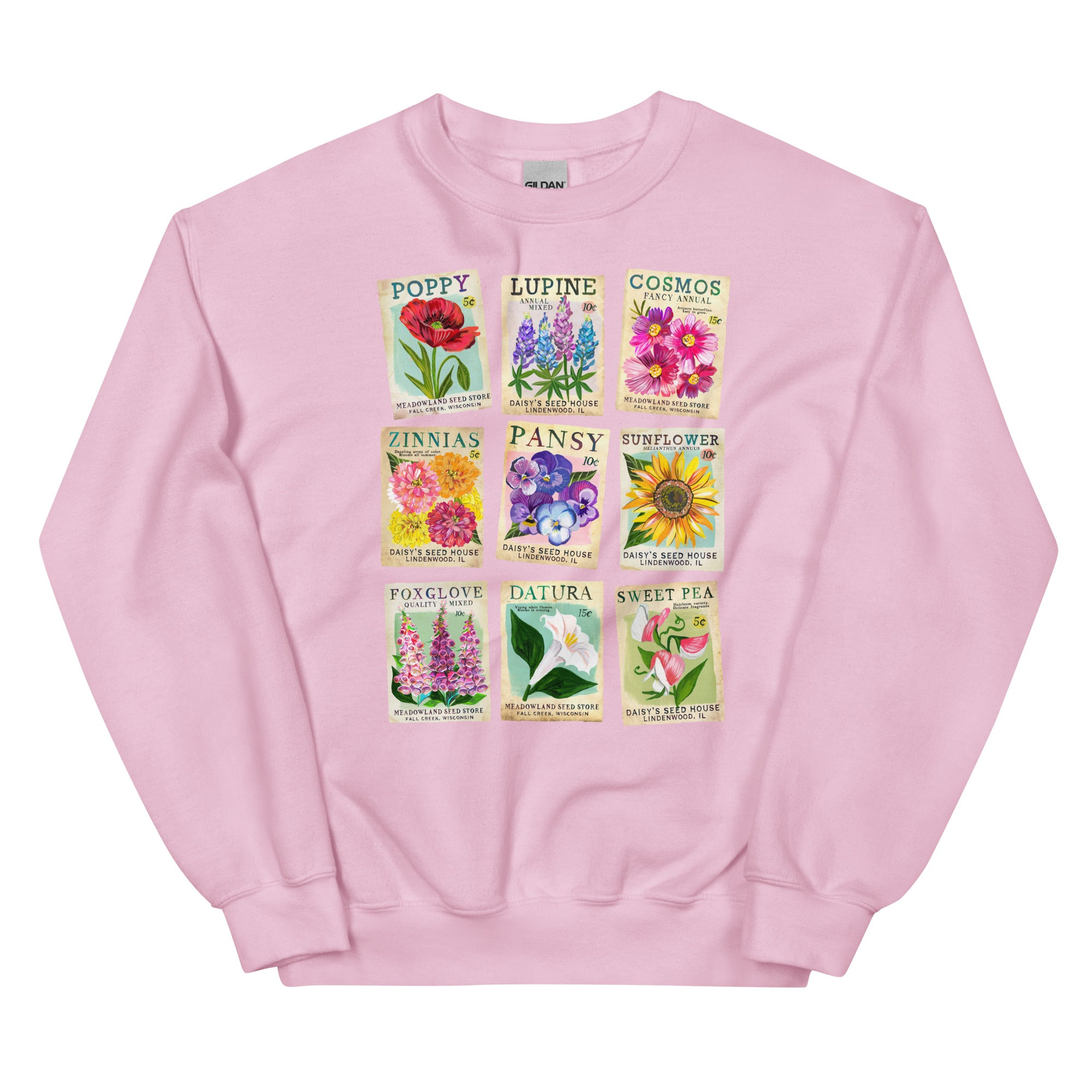 Seed Packet Sweatshirt Light Pink