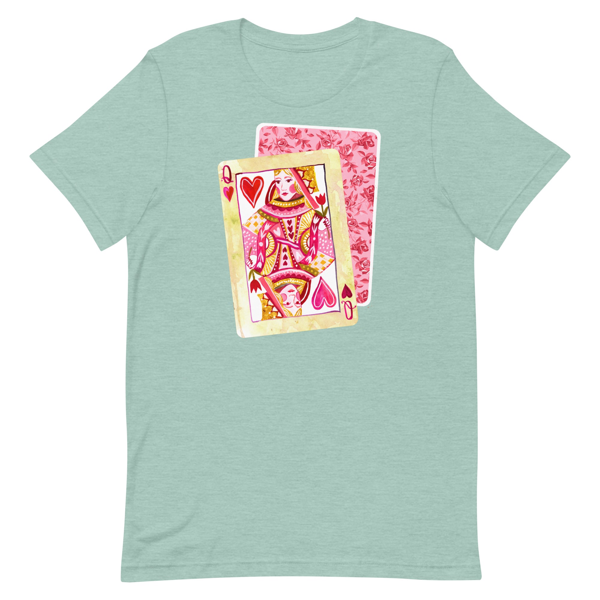 Queen of Hearts T-Shirt Heather Prism Dusty Blue