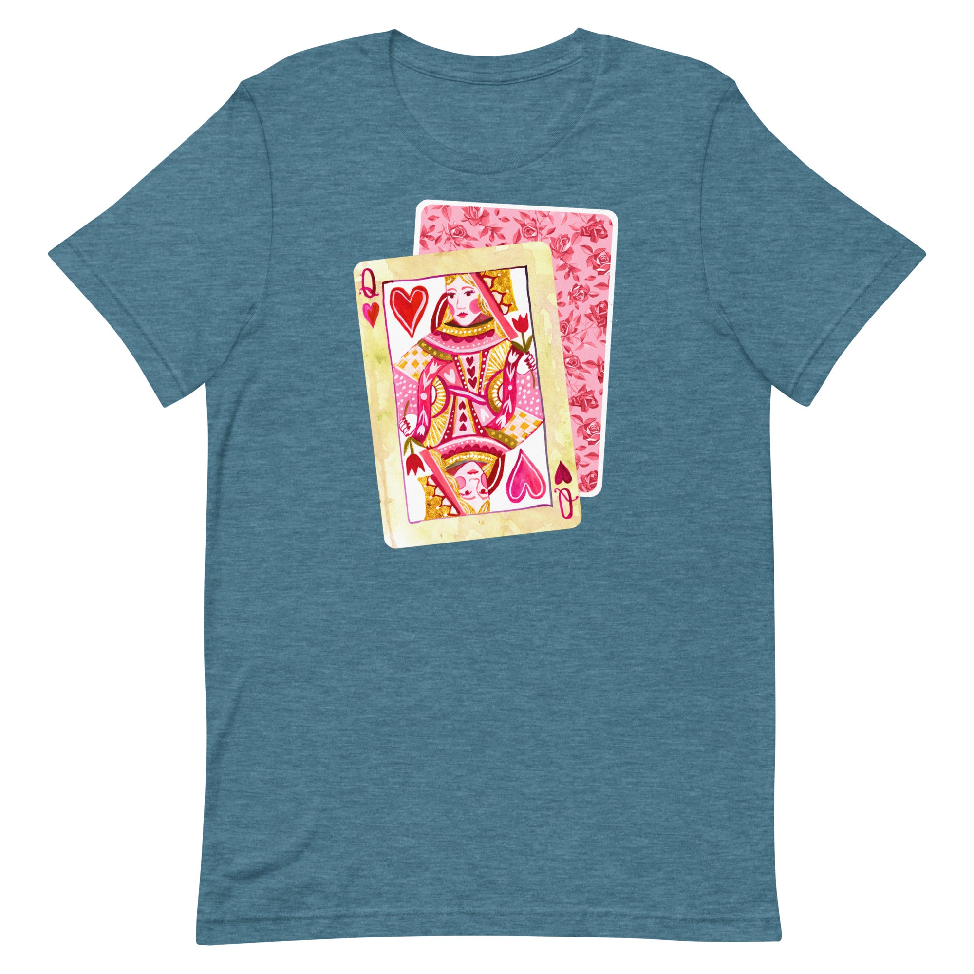 Queen of Hearts T-Shirt Heather Deep Teal