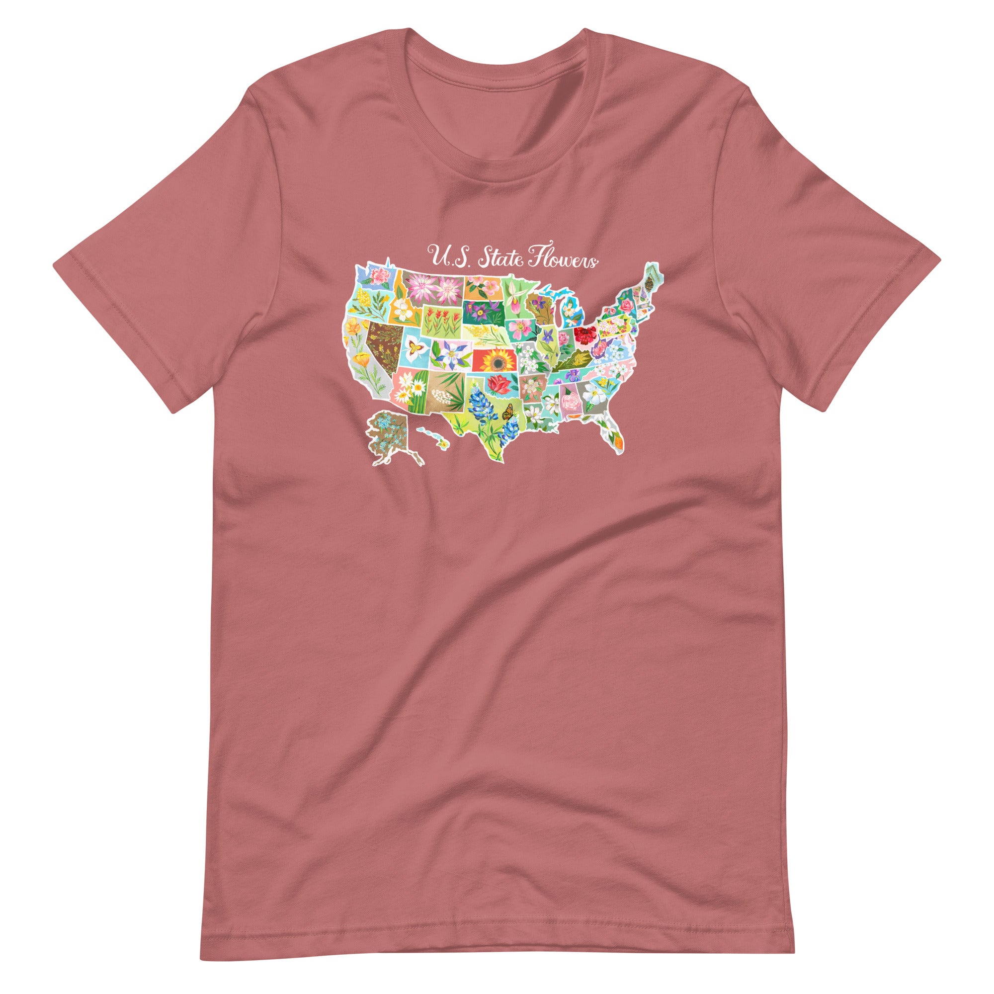 State Flowers T-Shirt Mauve
