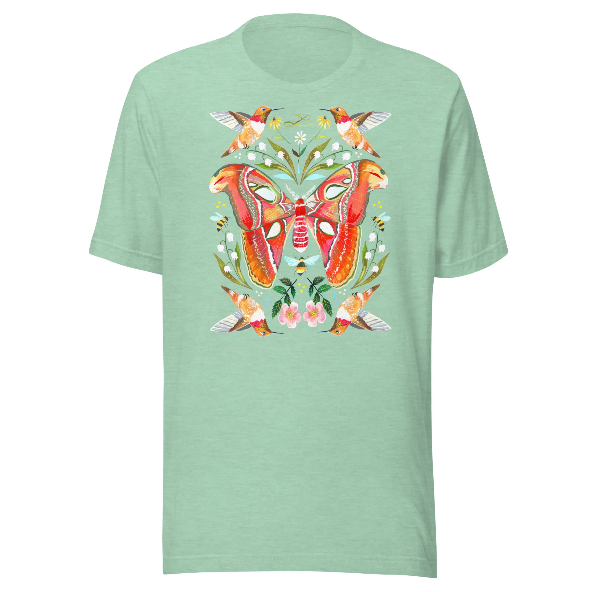 Atlas Moth T-Shirt Heather Prism Mint
