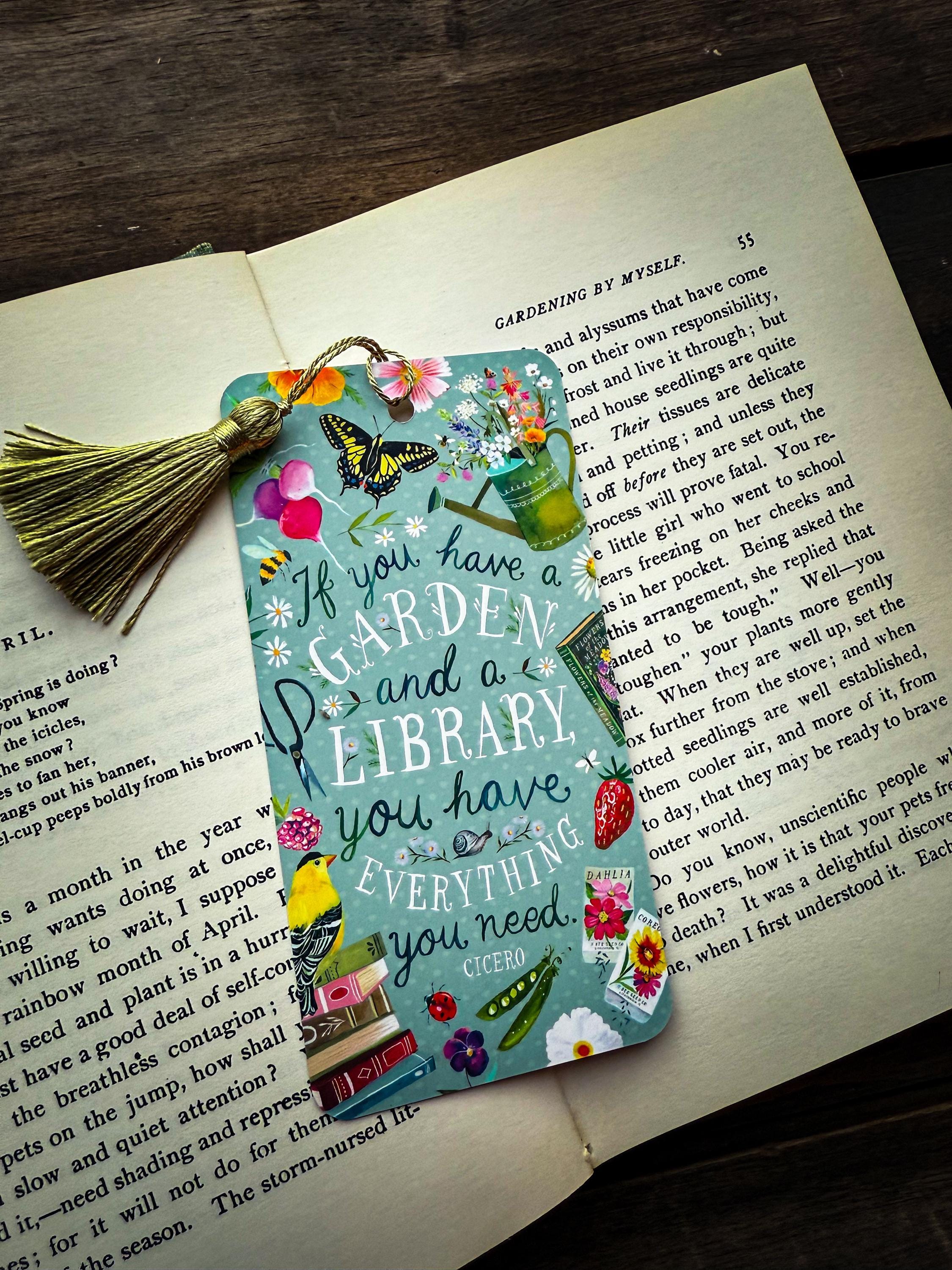 Garden and a Library Bookmark