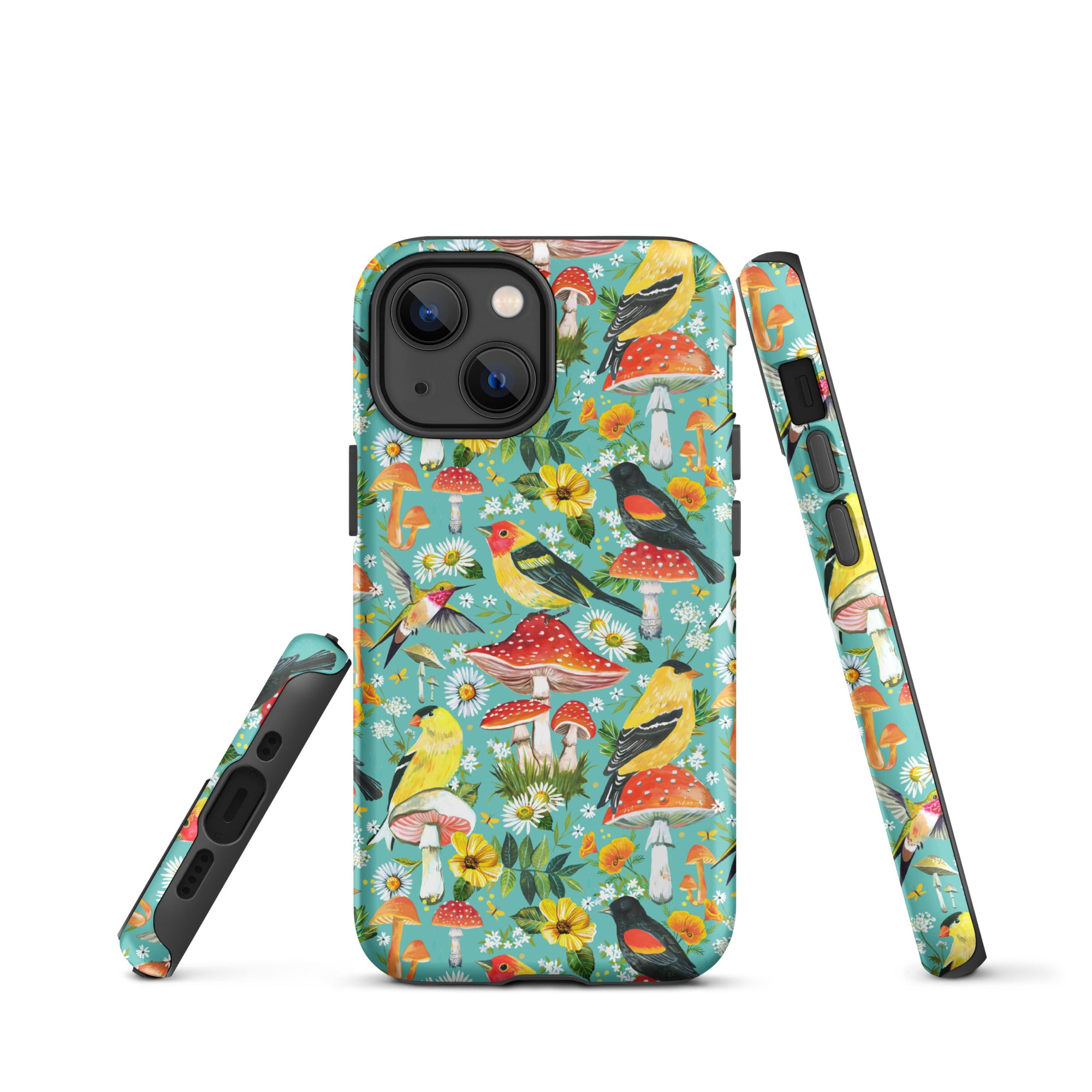 Birds and Mushrooms Tough Case for iPhone® iPhone 13 mini