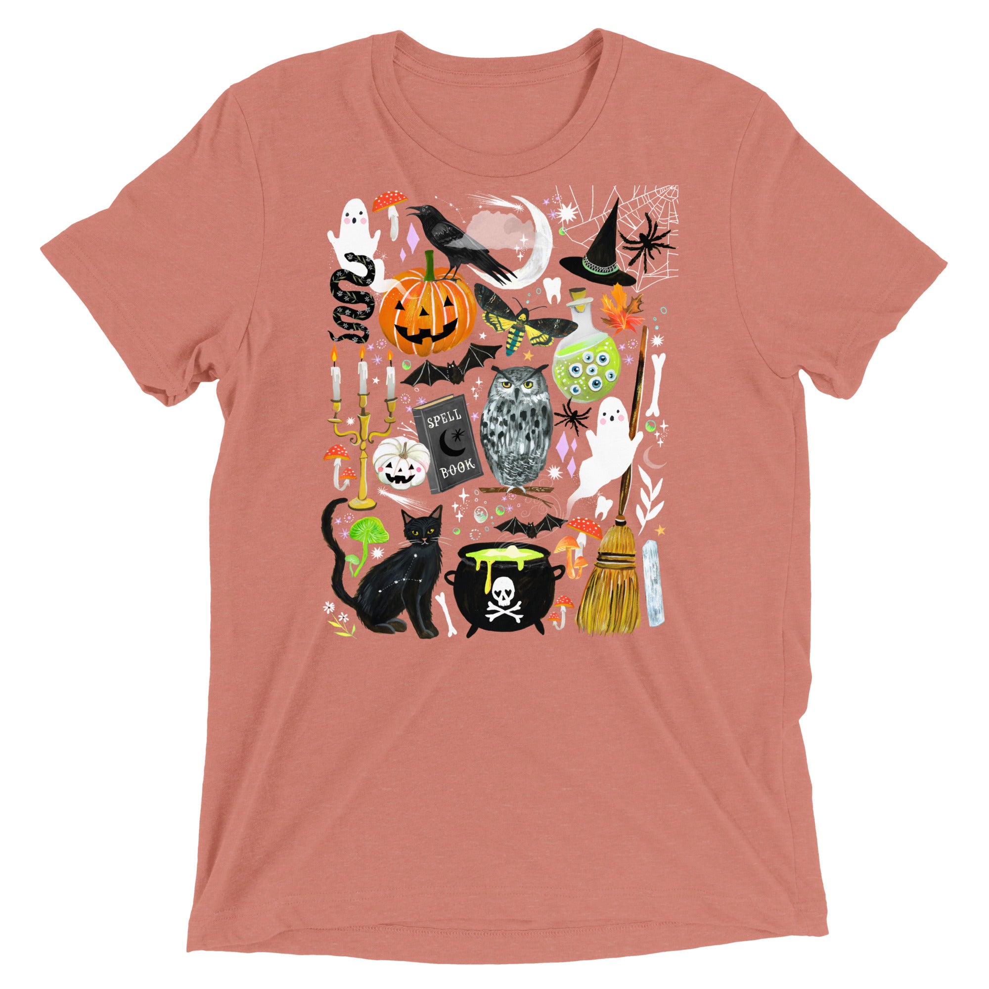 Tri-Blend Halloween T-Shirt Mauve Triblend