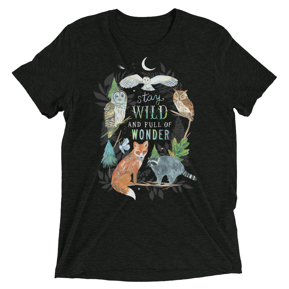 Wild Wonder T-Shirt Charcoal-Black Tribl